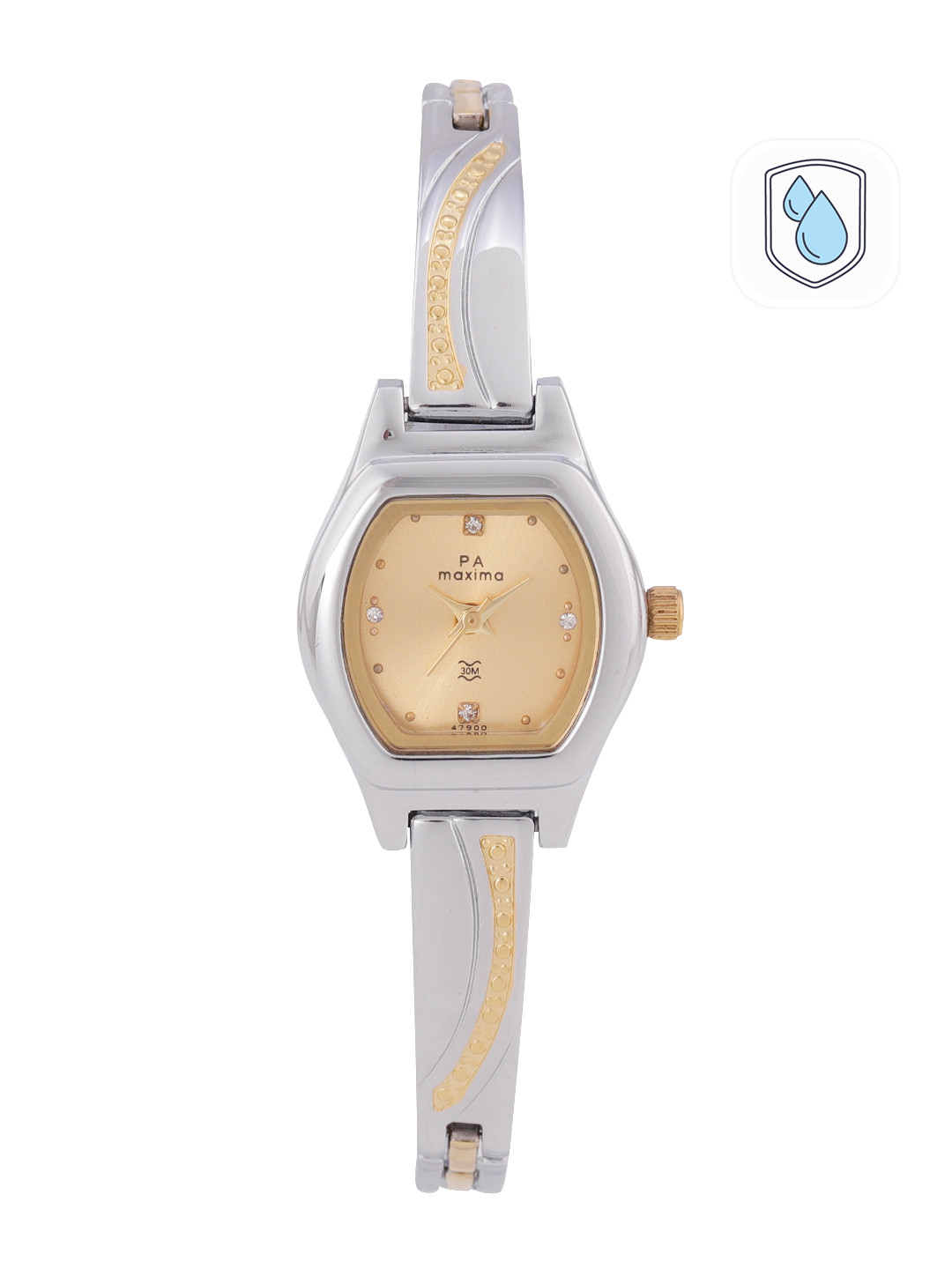 

maxima Women Bracelet Style Straps Analogue Watch 47900BMLT, Gold