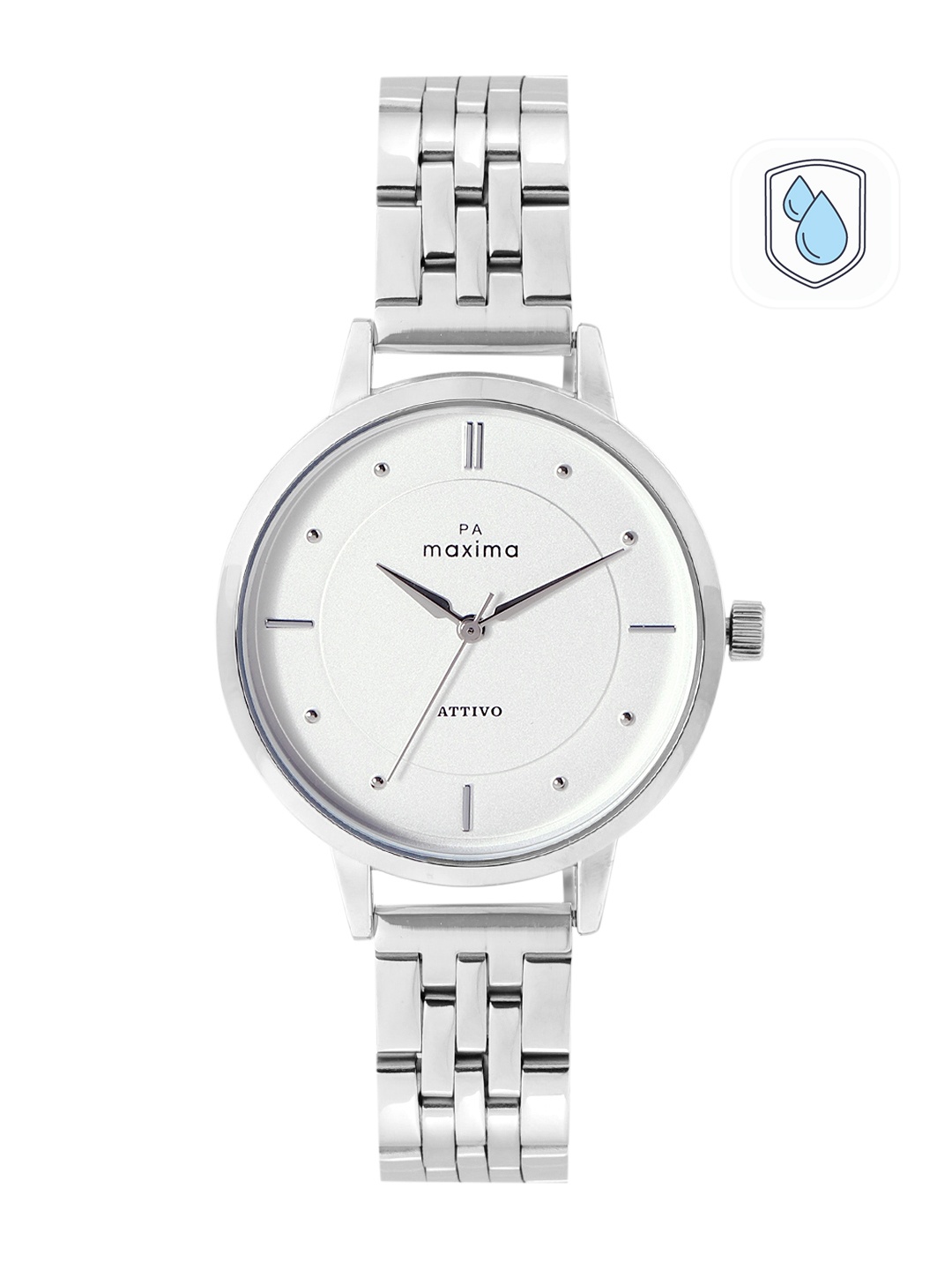 

maxima Men Attivo Analogue Watch 66751CMLI, Silver