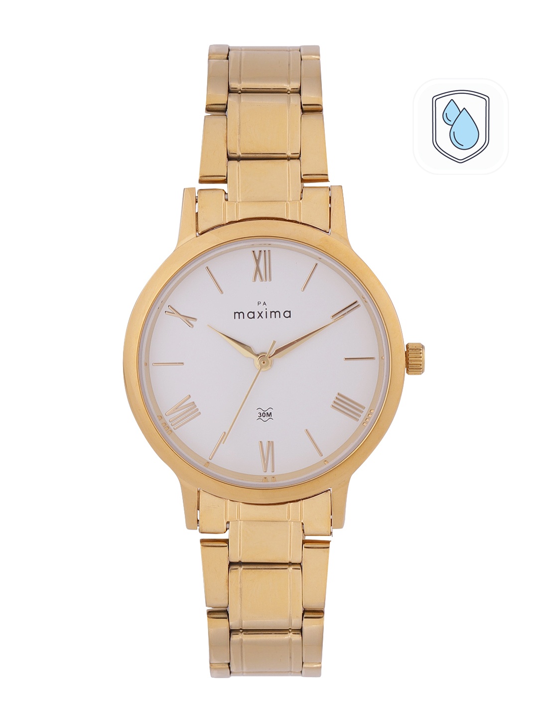 

maxima Women Bracelet Style Straps Analogue Watch 67082CMLY, White
