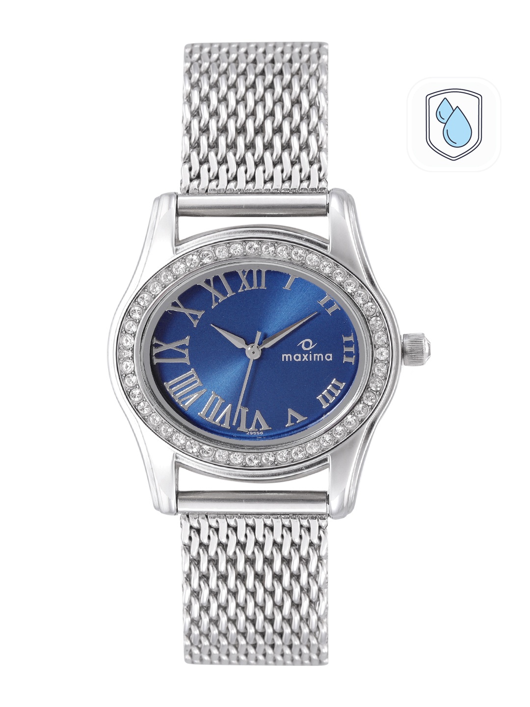 

maxima Women Stainless Steel Bracelet Style Straps Analogue Watch 44021CMLI, Blue