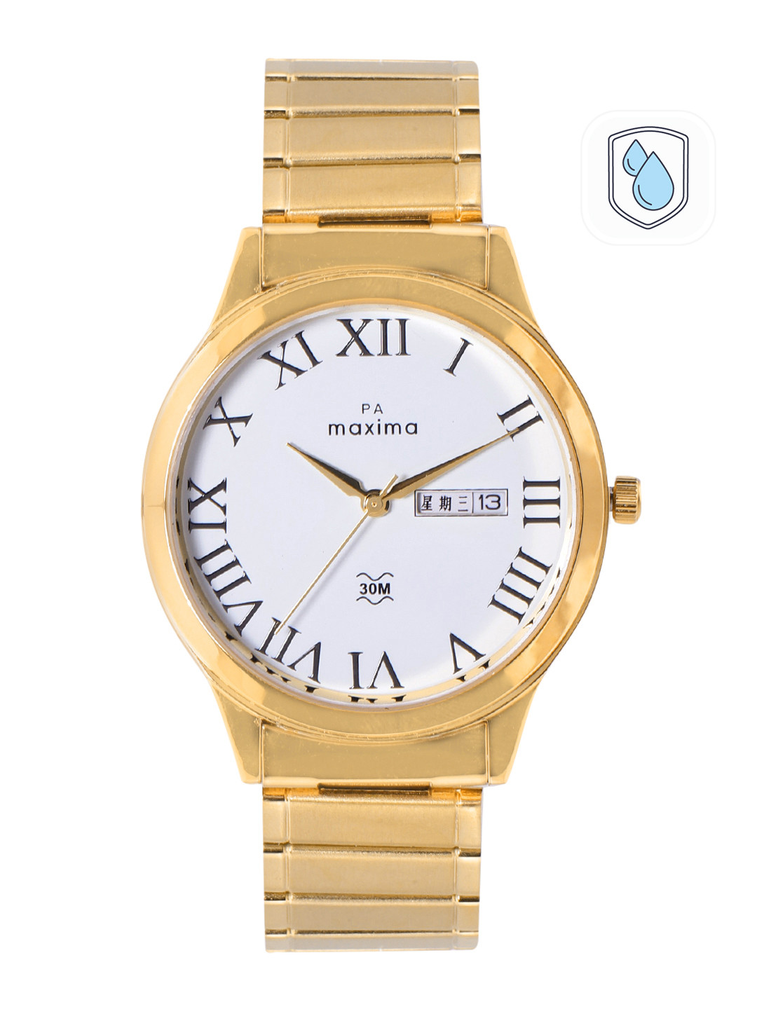 

maxima Men Bracelet Style Straps Analogue Watch 32551CMGY, White