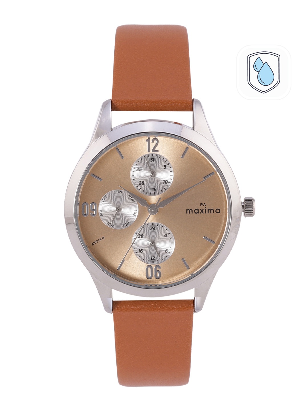 

maxima Women Analogue Multi Function Watch 67461LMLI, Peach