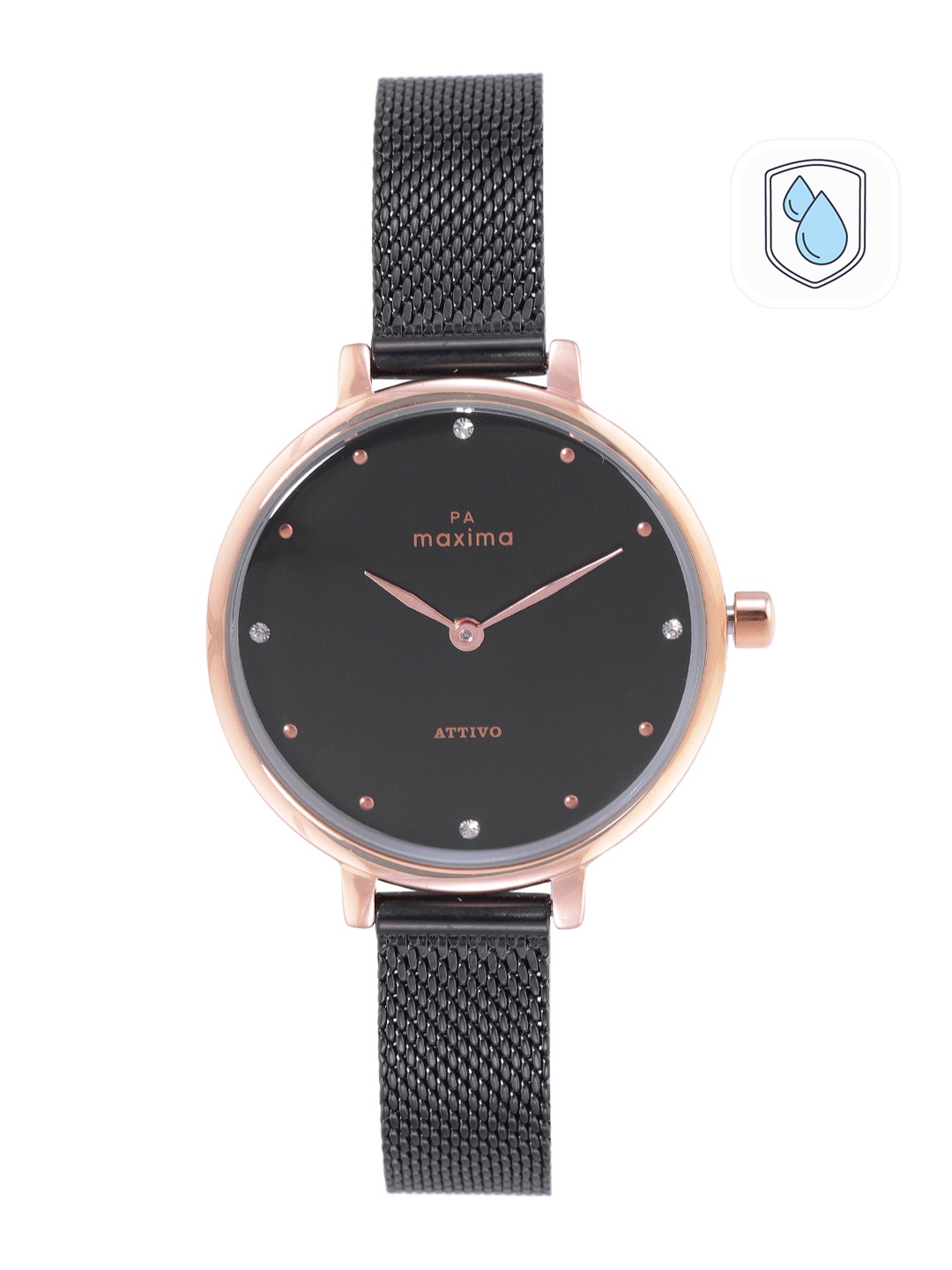 

maxima Women Bracelet Style Analogue Watch 63852CMLT, Black