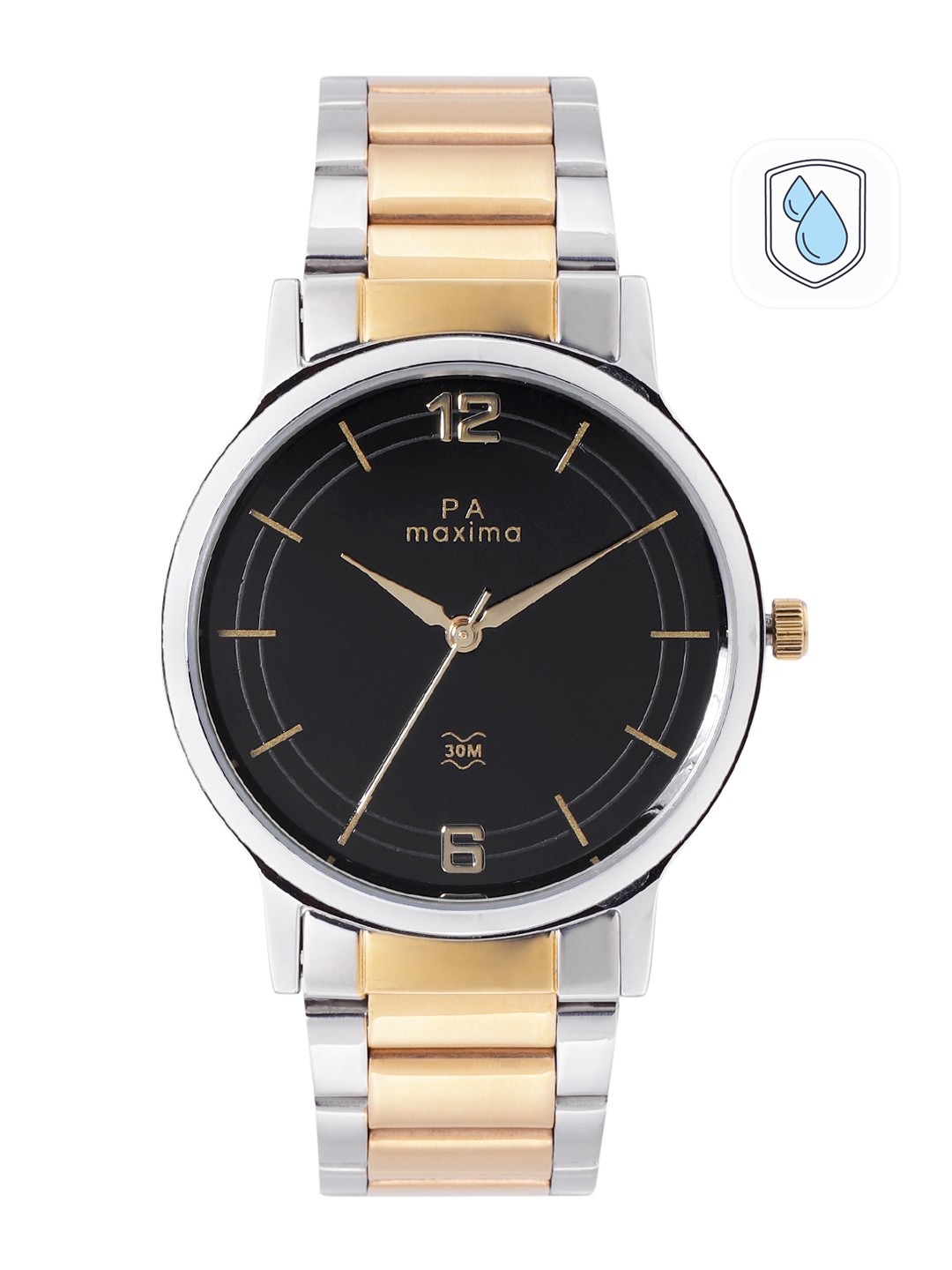 

maxima Men Bracelet Style Straps Analogue Watch 48294CMGT, Black