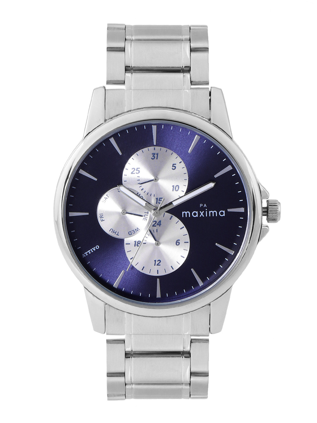 

maxima Men Bracelet Style Analogue Multi Function Watch 67131CMGI, Blue