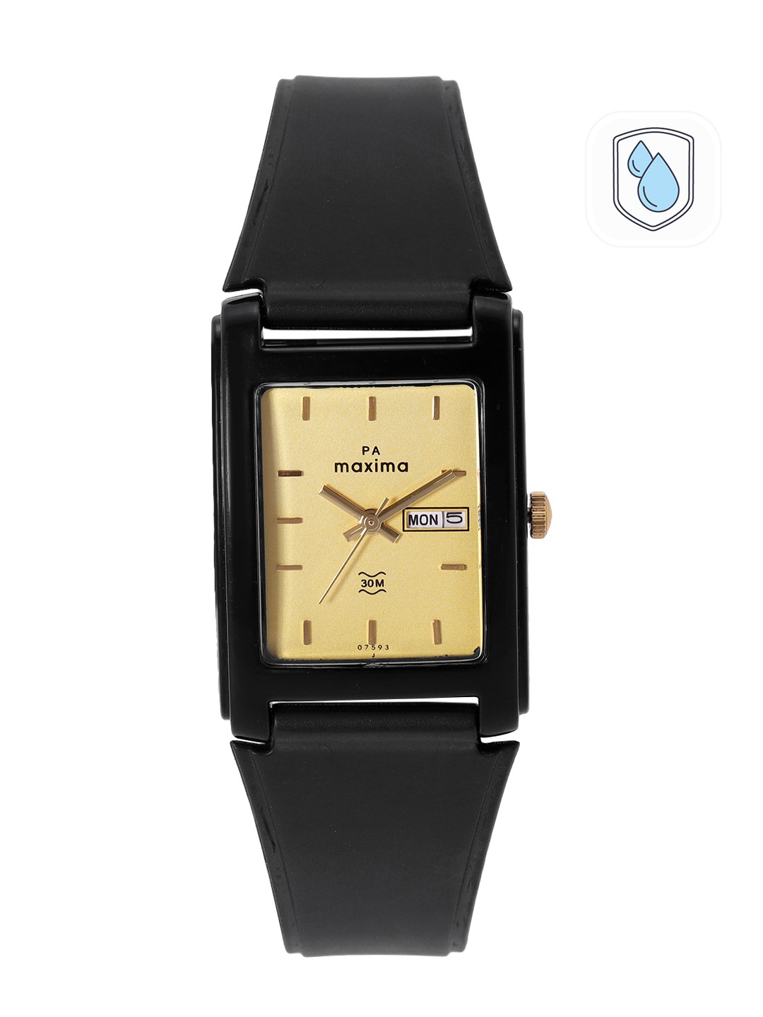 

maxima Men Analogue Watch 07593PPGW, Gold