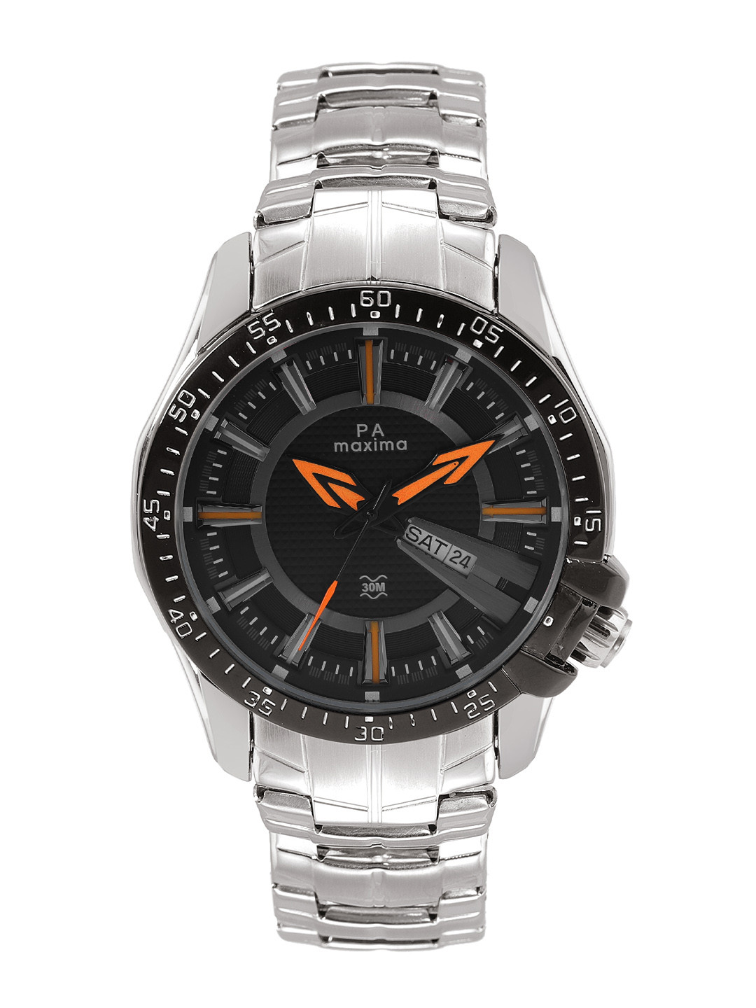 

maxima Men Analogue Multi Function Watch 37981CAGI, Black