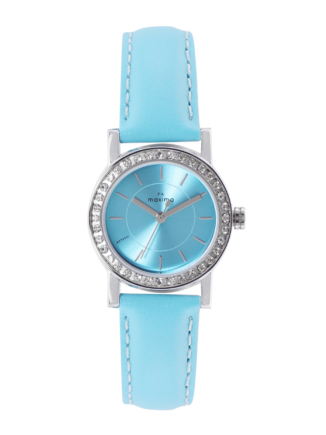 

maxima Women Leather Straps Attivo Analogue Watch 58750LMLI, Blue