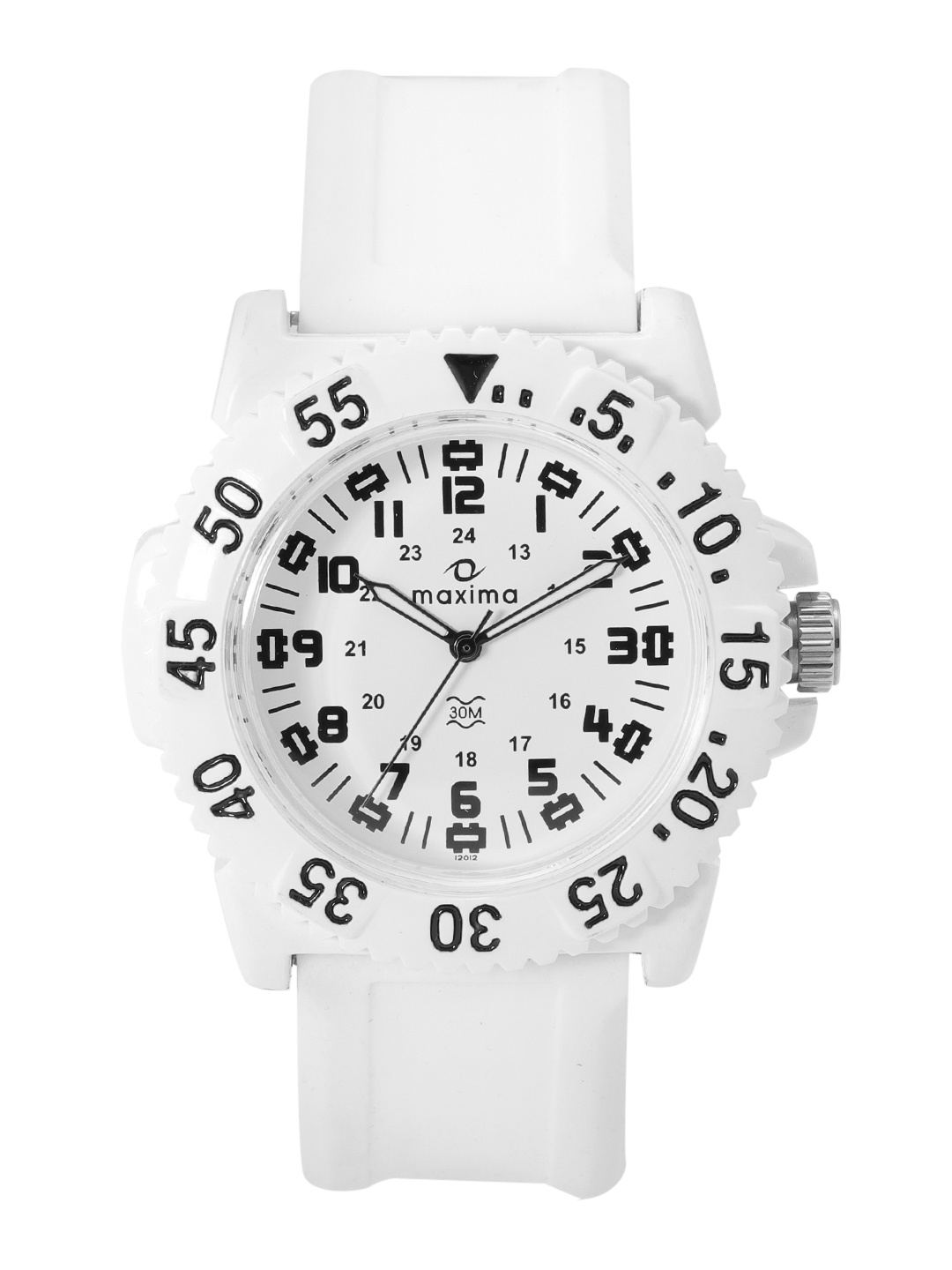 

maxima Men Stainless Steel Dial Analogue Watch 12013PPGW, White