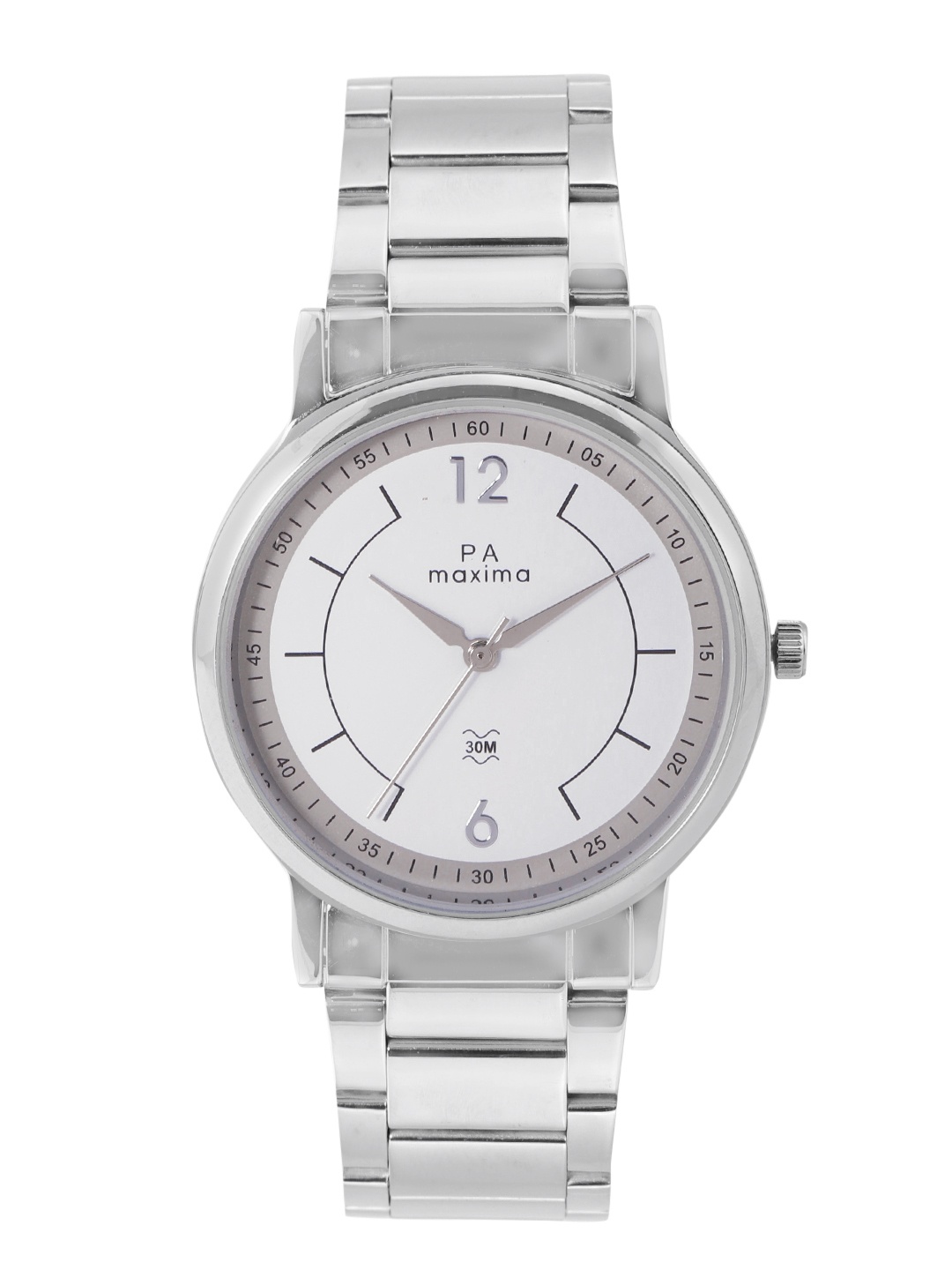 

maxima Men Bracelet Style Straps Analogue Watch 48270CMGI, White
