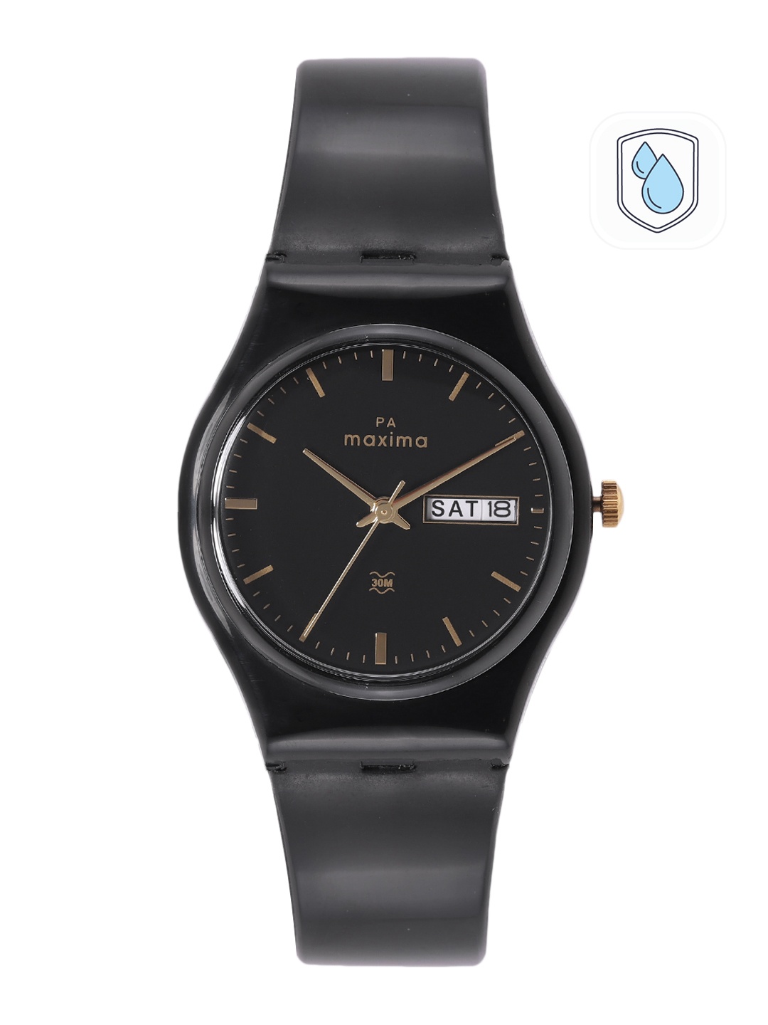 

maxima Men Analogue Watch 02244PPGW, Black
