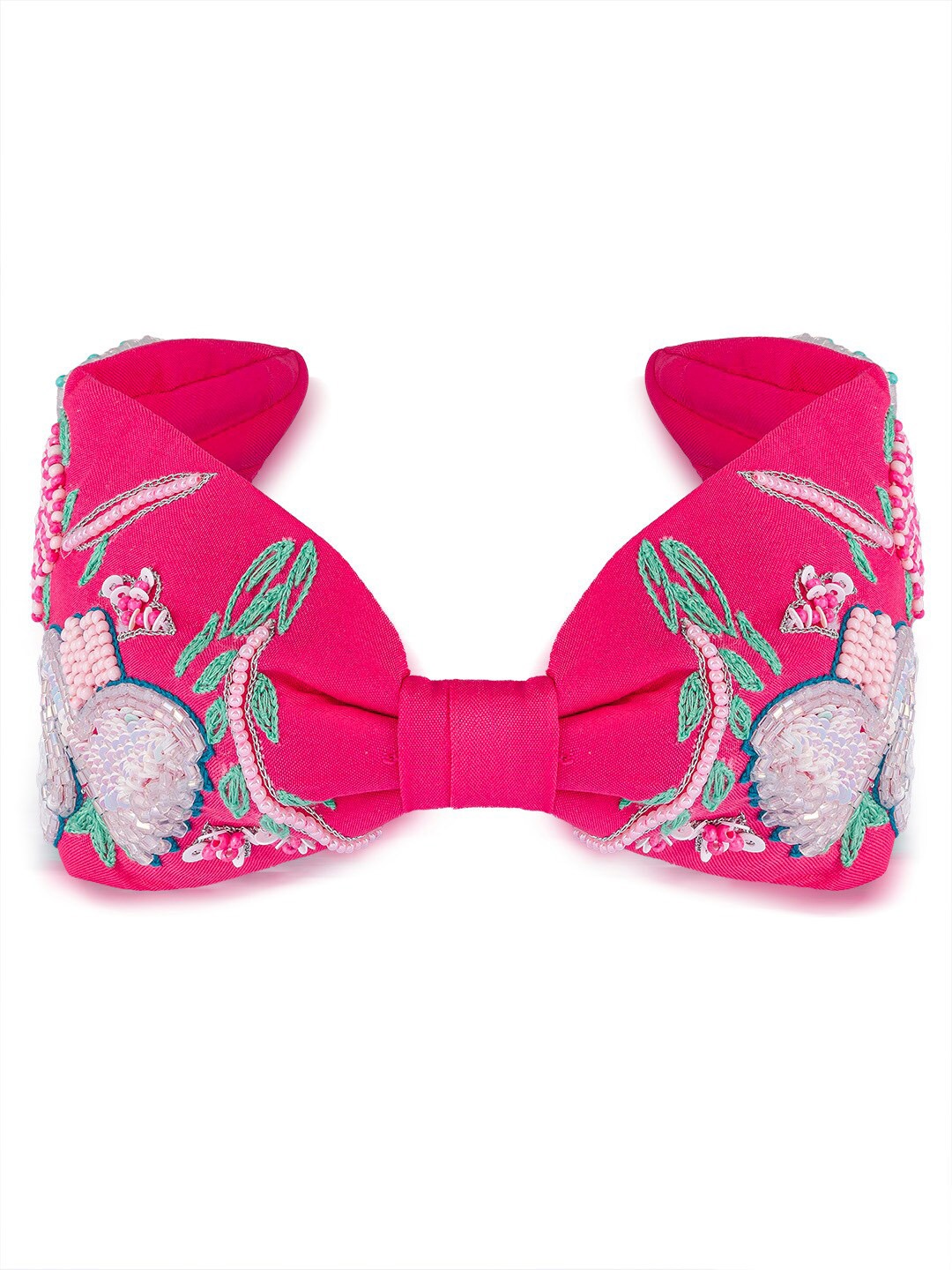 

HAIR DRAMA COMPANY Women Swan Knotted Embellished Hairband, Pink