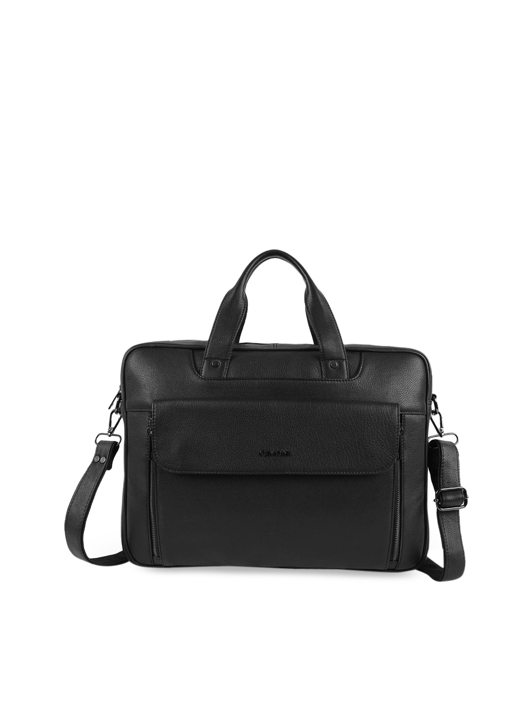 

CIMONI Textured Structured Laptop Bag, Black