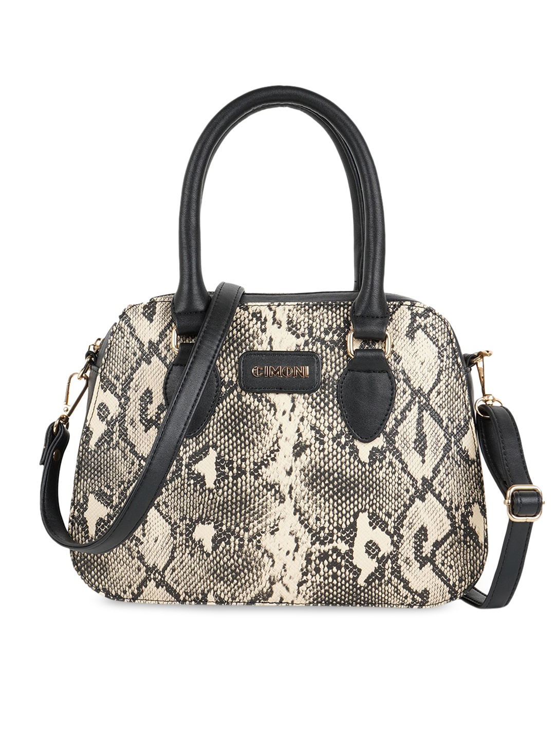 

CIMONI Animal Textured Structured Handheld Bag, Beige