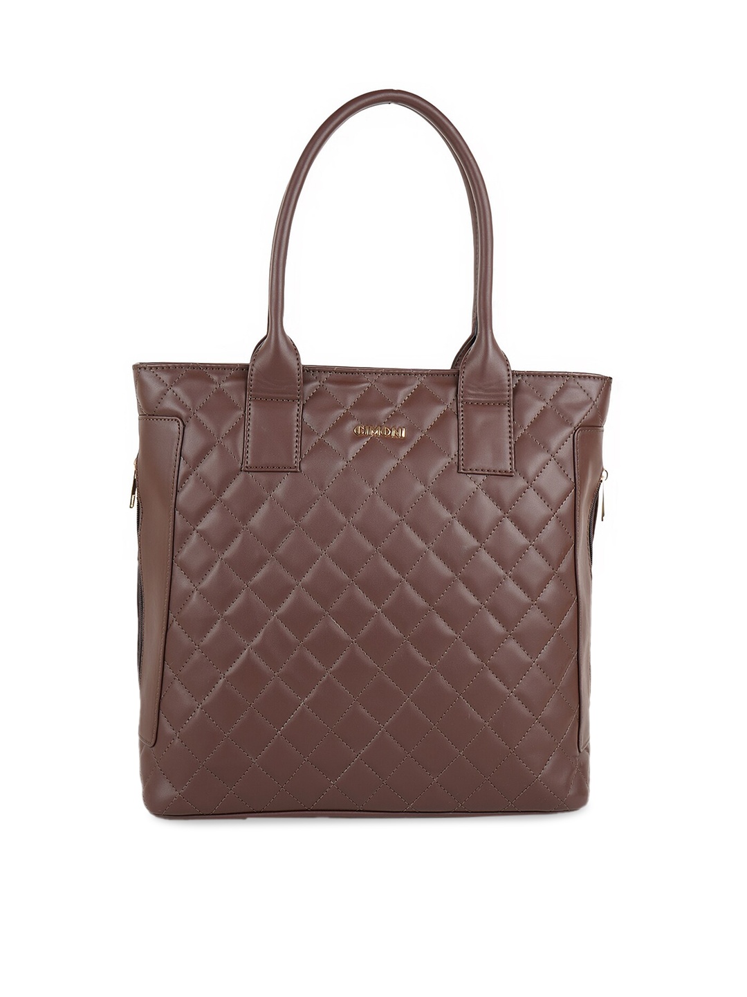 

CIMONI Structured Shoulder Bag With Quilted, Brown