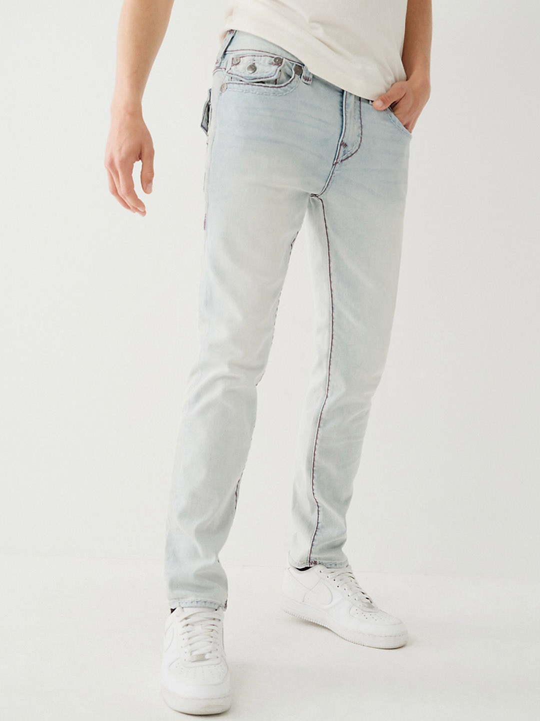 

True Religion Men Rocco Super T Skinny Fit Heavy Fade Jeans, Blue
