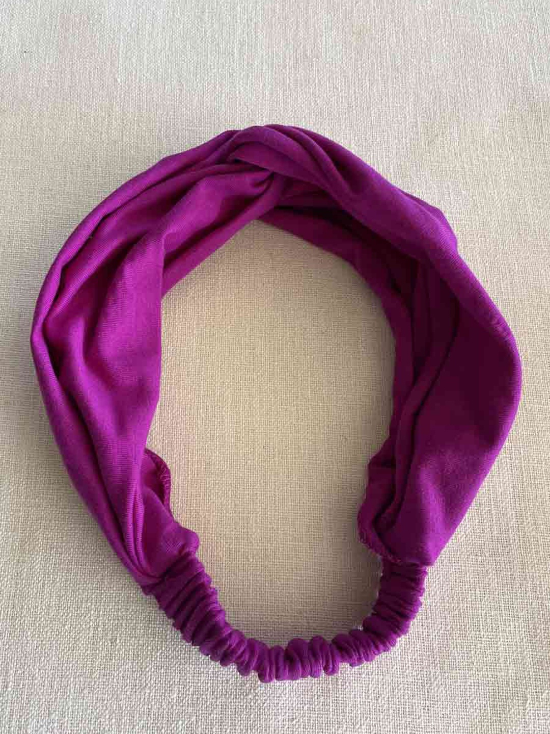 

Proyog Cotton Lycra Stretchable Bandana Sukha Headband, Purple