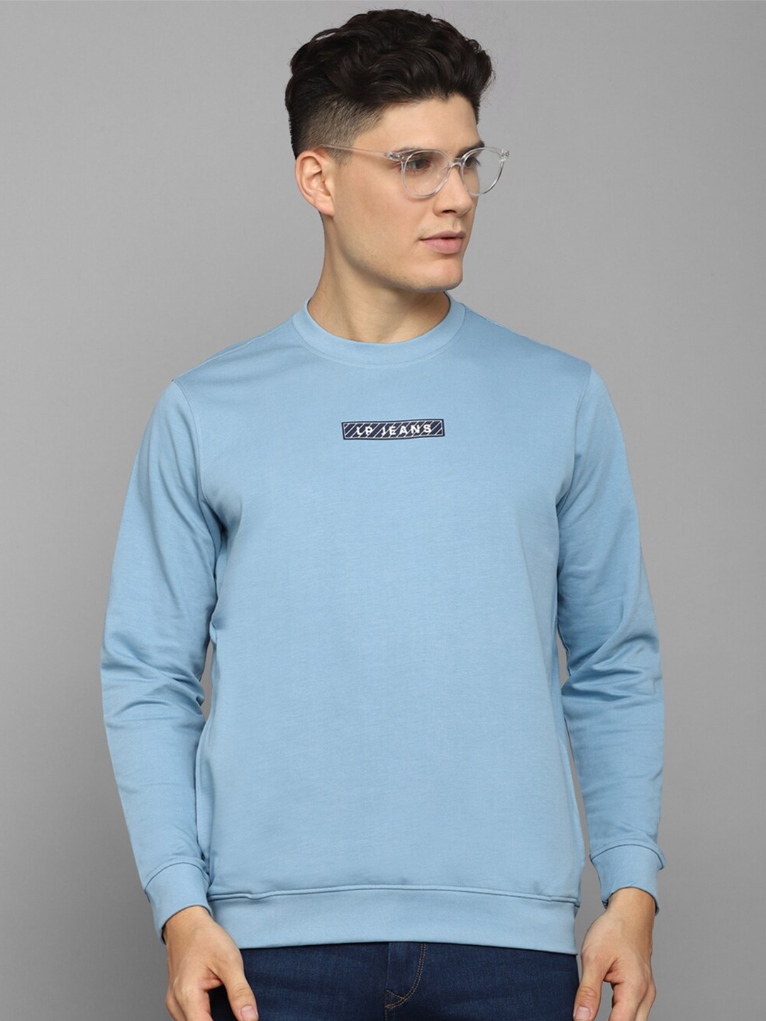 

Louis Philippe Jeans Pure Cotton Round Neck Sweatshirt, Blue