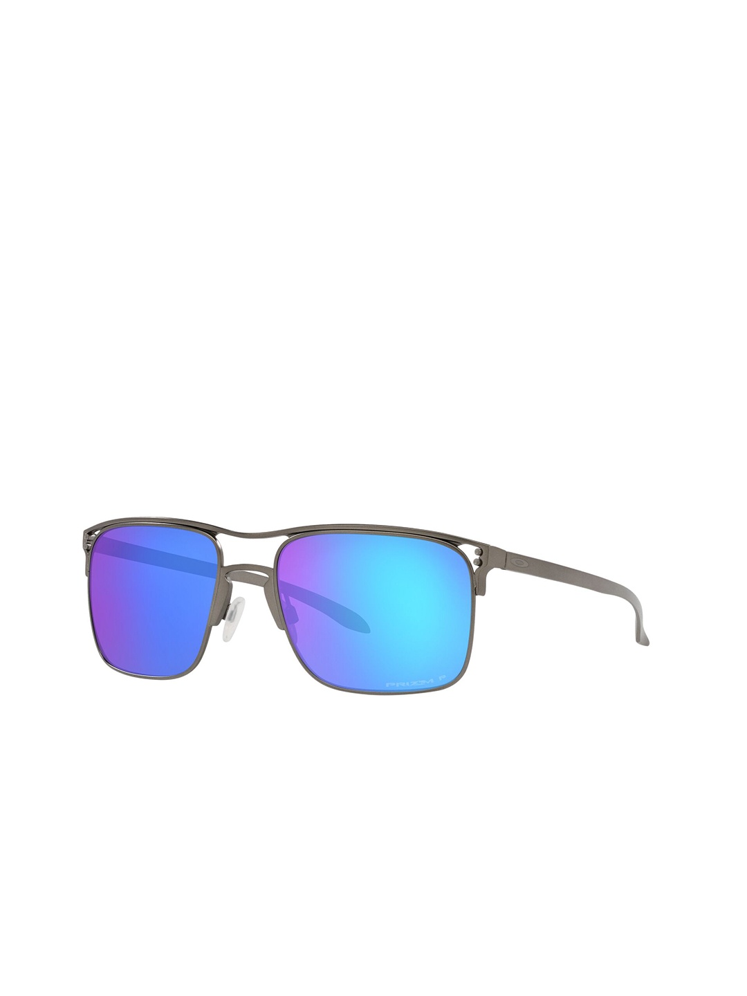 

OAKLEY Men Polarized Blue Lens Square Sunglasses - 0OO604860480457, Metallic