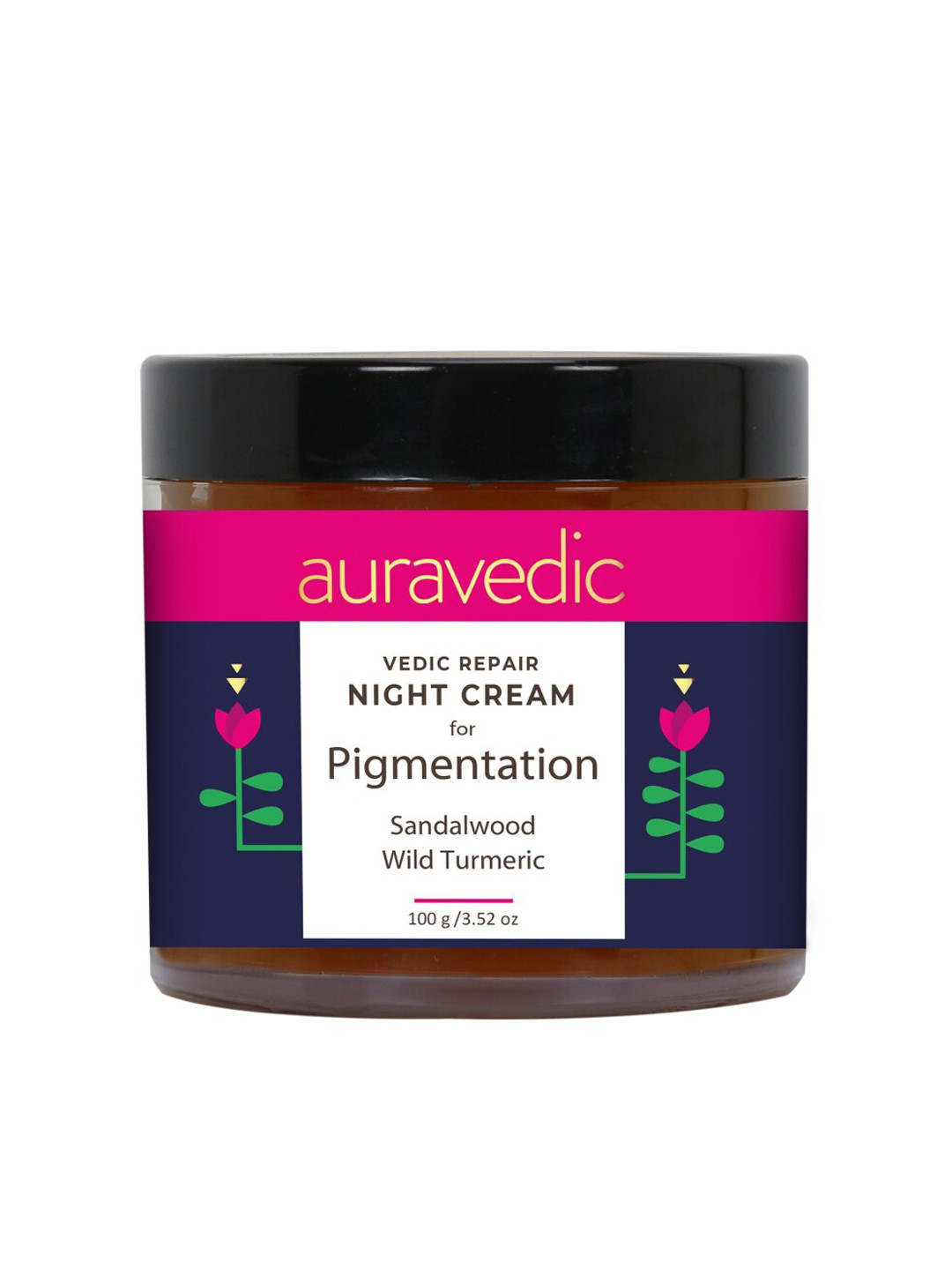 

Auravedic Vedic Repair Night Cream with Sandalwood & Wild Turmeric - 100 g, Blue