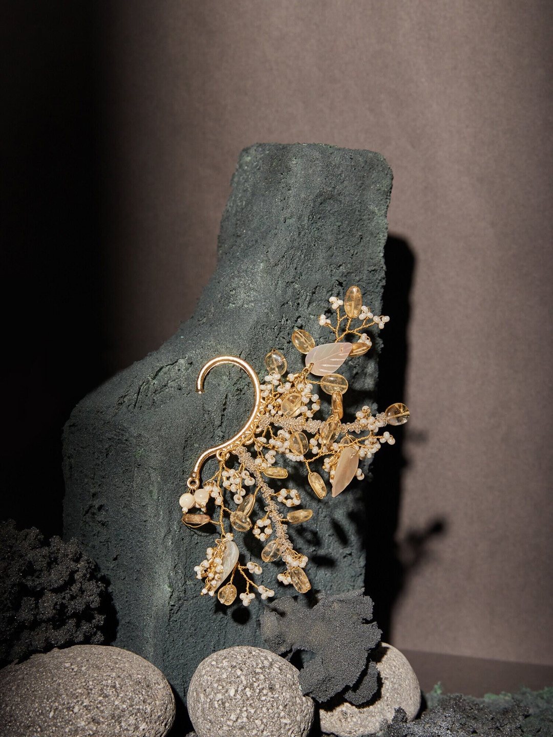 

D'oro Gold-Plated Contemporary Ear Cuff Earrings