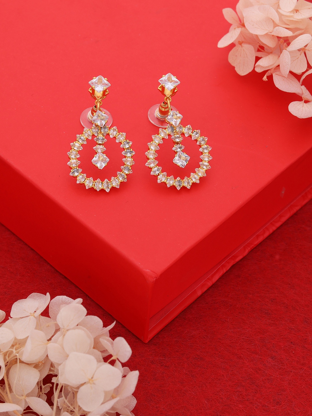

Brado Jewellery Gold-Plated Contemporary Jhumkas Earrings