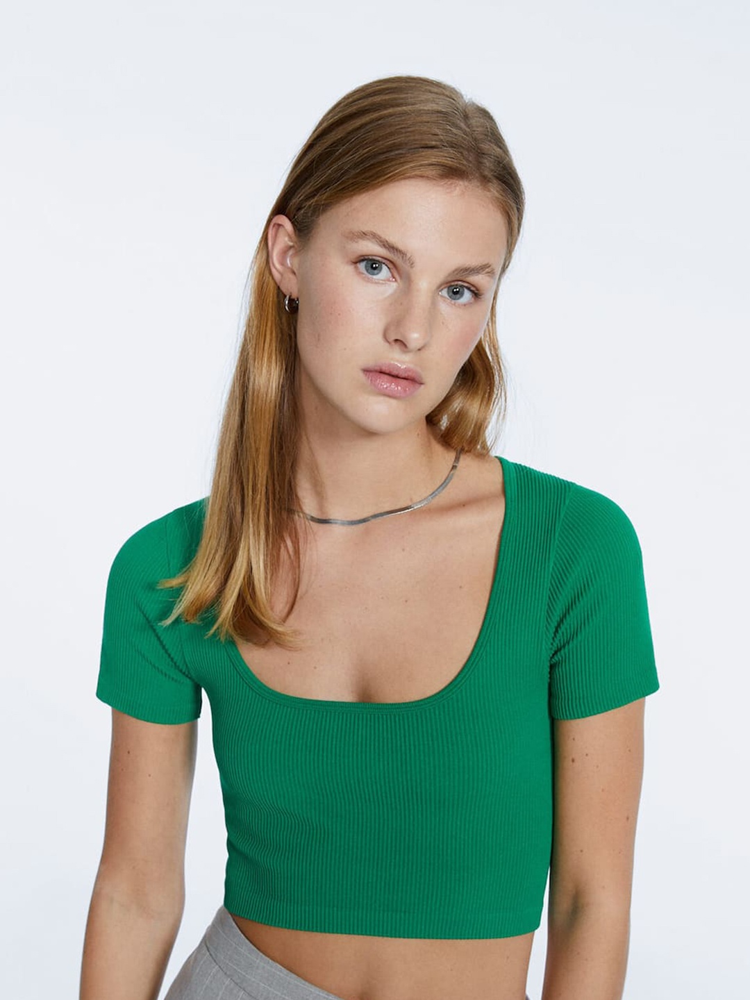 

MYWISHBAG Scoop Neck Top, Green