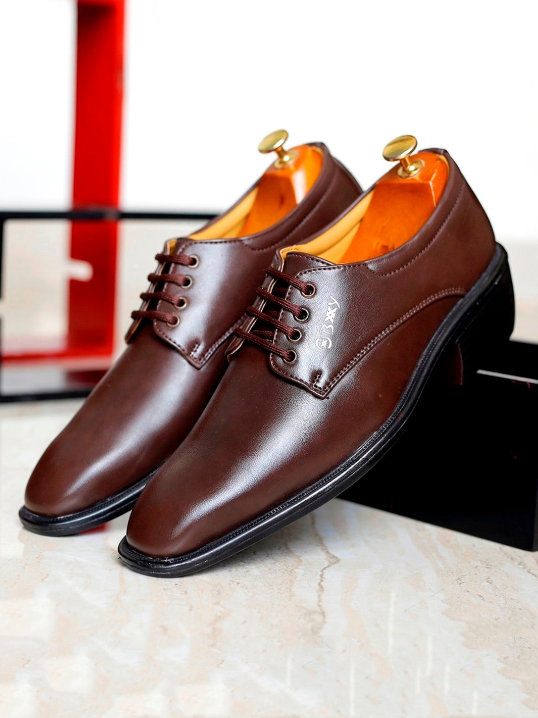 

Bxxy Men Textured Height Increasing Formal Derbys, Brown