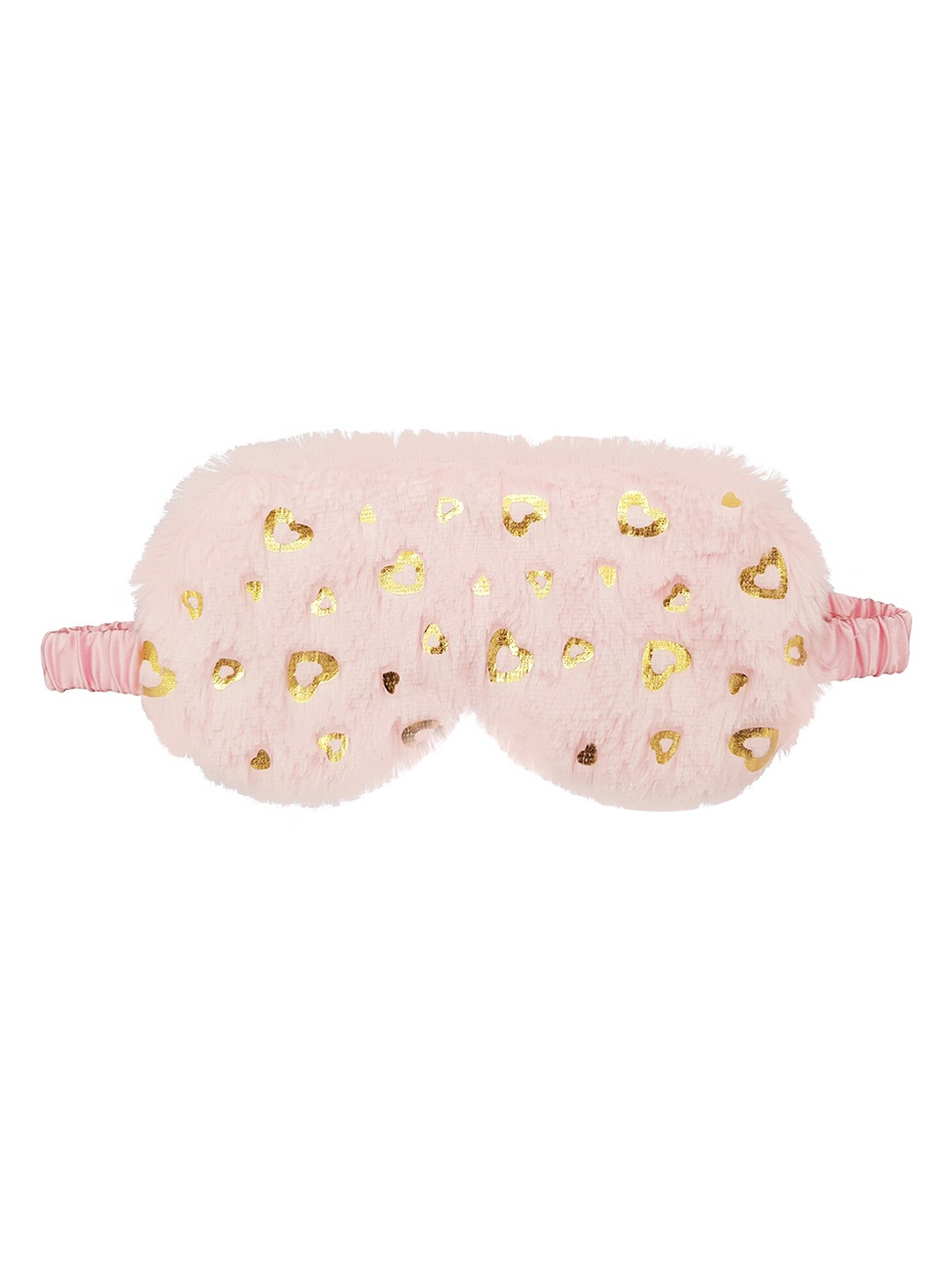 

JENNA Self Design Fur Silk Heart Sleeping Eyemask, Pink