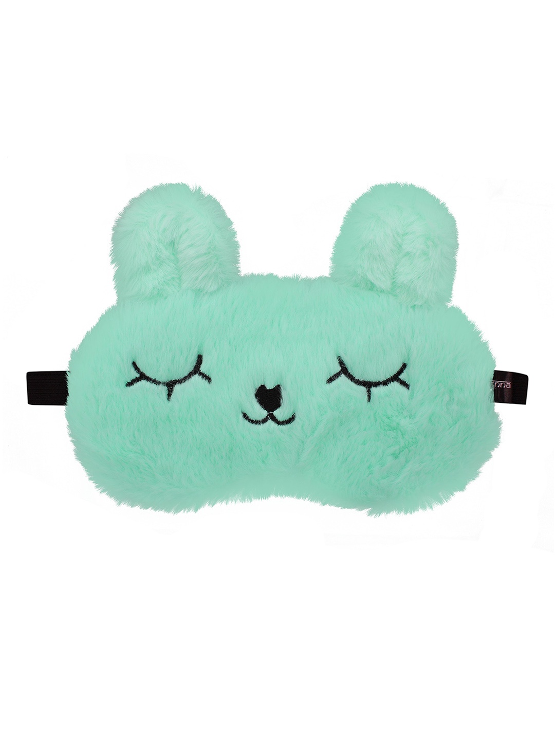 

JENNA Self Design Fur Silk Sleeping Eyemask, Sea green