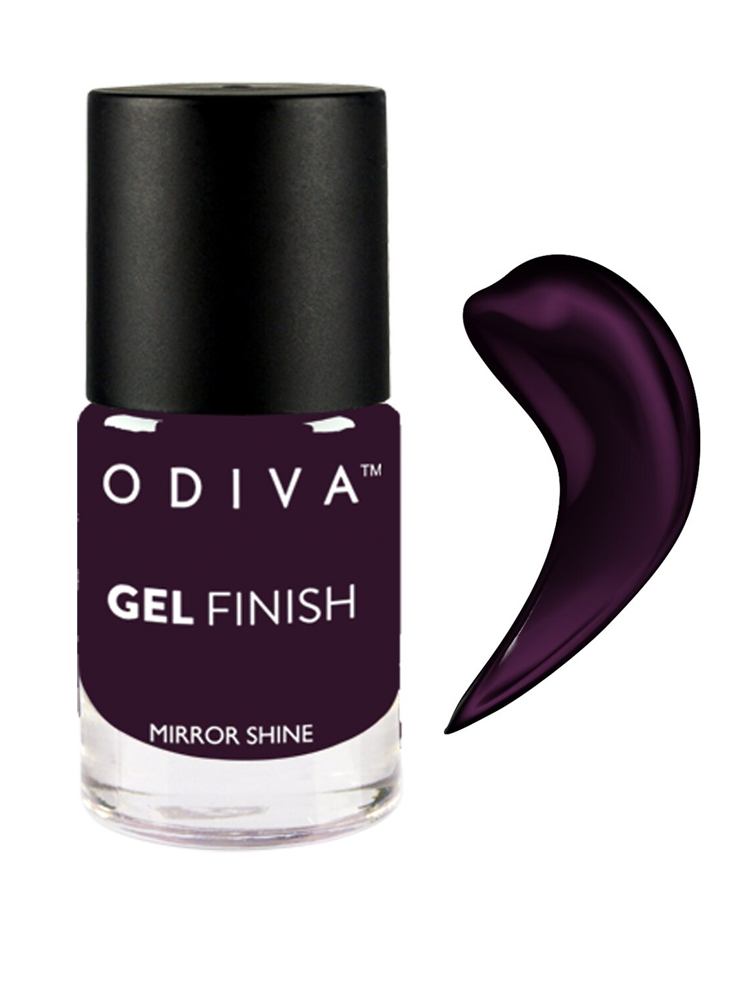 

ODIVA Mirror Shine Gel Finish Long-Wearing Nail Polish 11ml - Velvetine 71, Purple