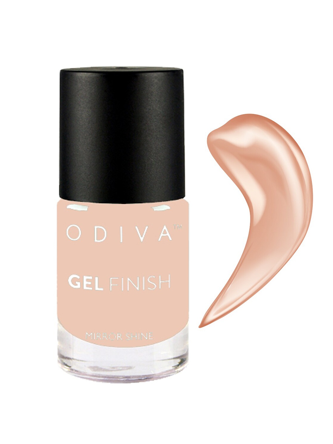 

ODIVA Mirror Shine Gel Finish Long-Wearing Nail Polish 11ml - Warm Vanilla 44, Peach