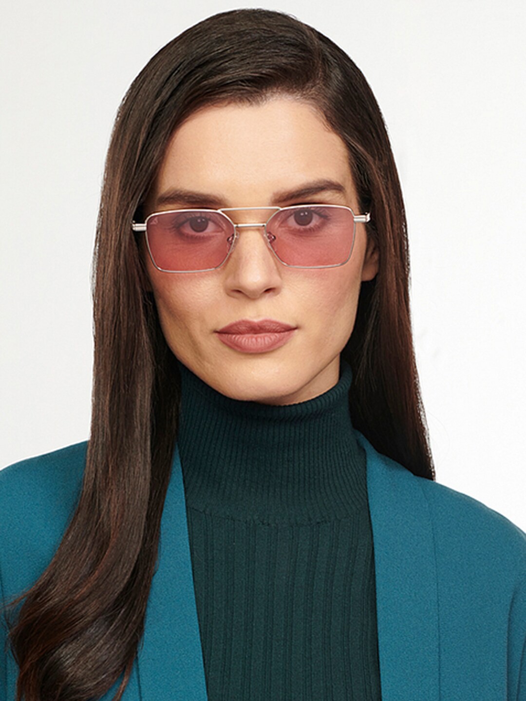 

Vincent Chase by Lenskart Lens & Rectangle Sunglasses with Polarised and UV Protected Lens 204201, Pink