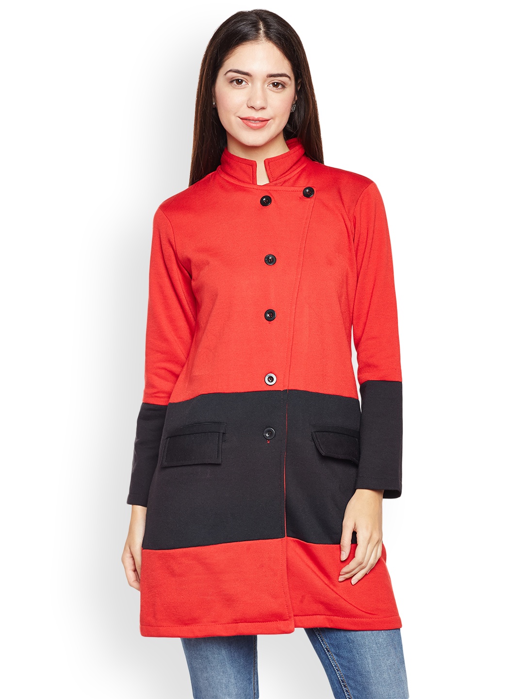 

Belle Fille Women Red & Black Coat