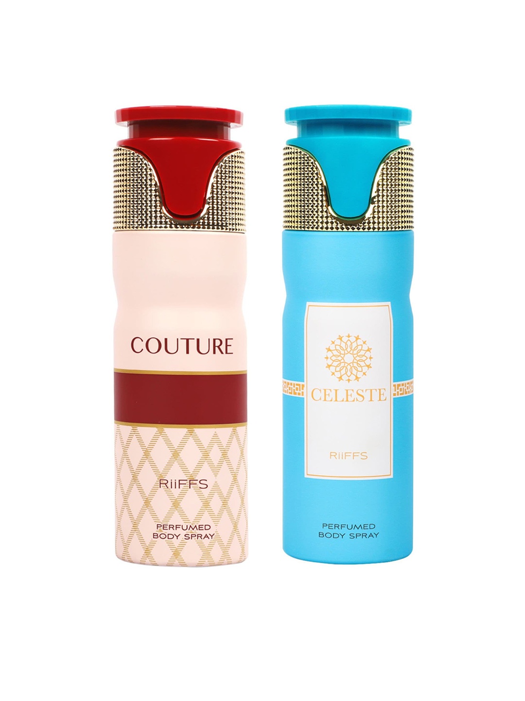 

RIIFFS Set of 2 Long Lasting Deodorant 200 ml Each - Couture & Celeste, Blue