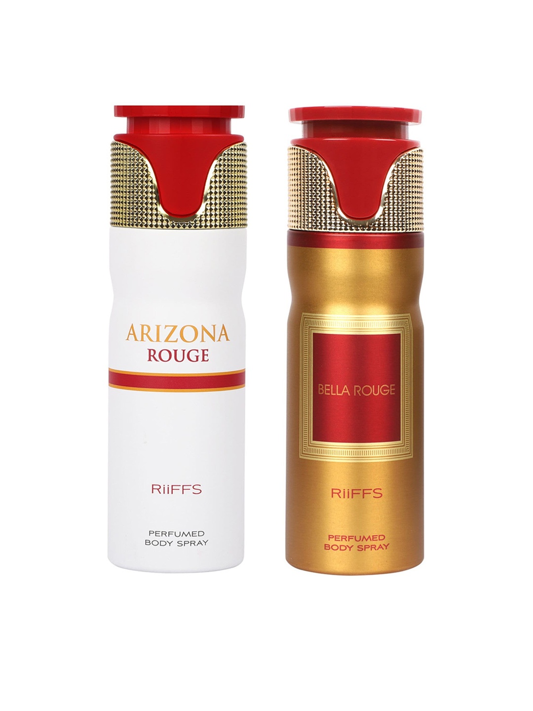 

RIIFFS Women Set of 2 Long Lasting Deodorant 200 ml Each - Arizona Rouge & Bella Rouge, White