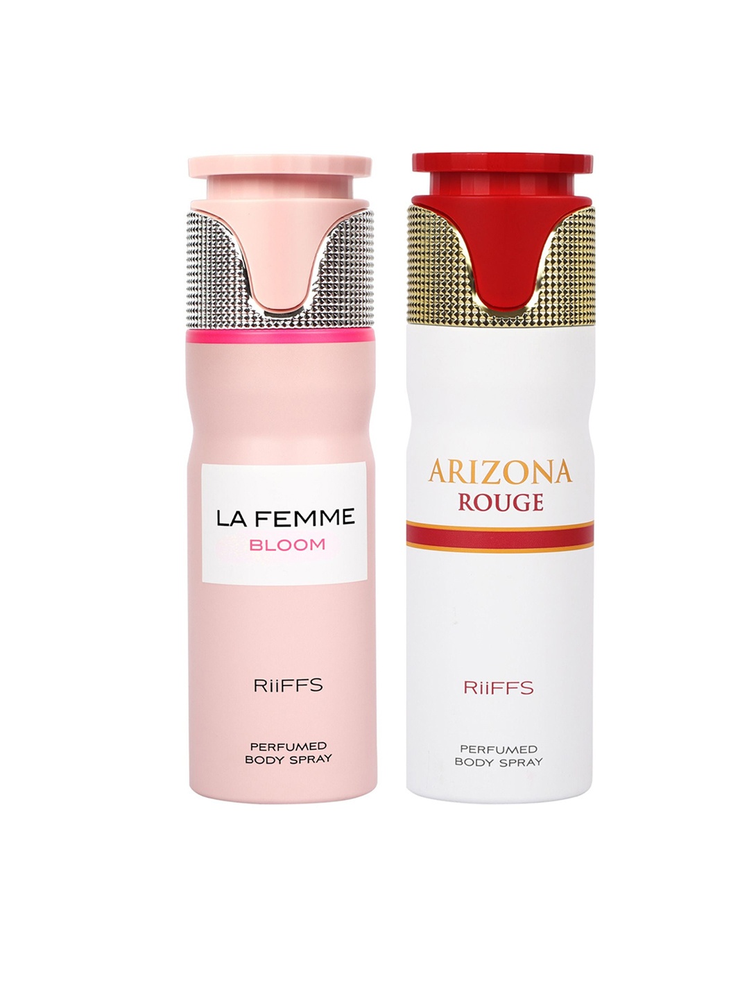 

RIIFFS Women Set of 2 Long Lasting Deodorant 200 ml Each - La Femme Bloom & Arizona Rouge, Pink