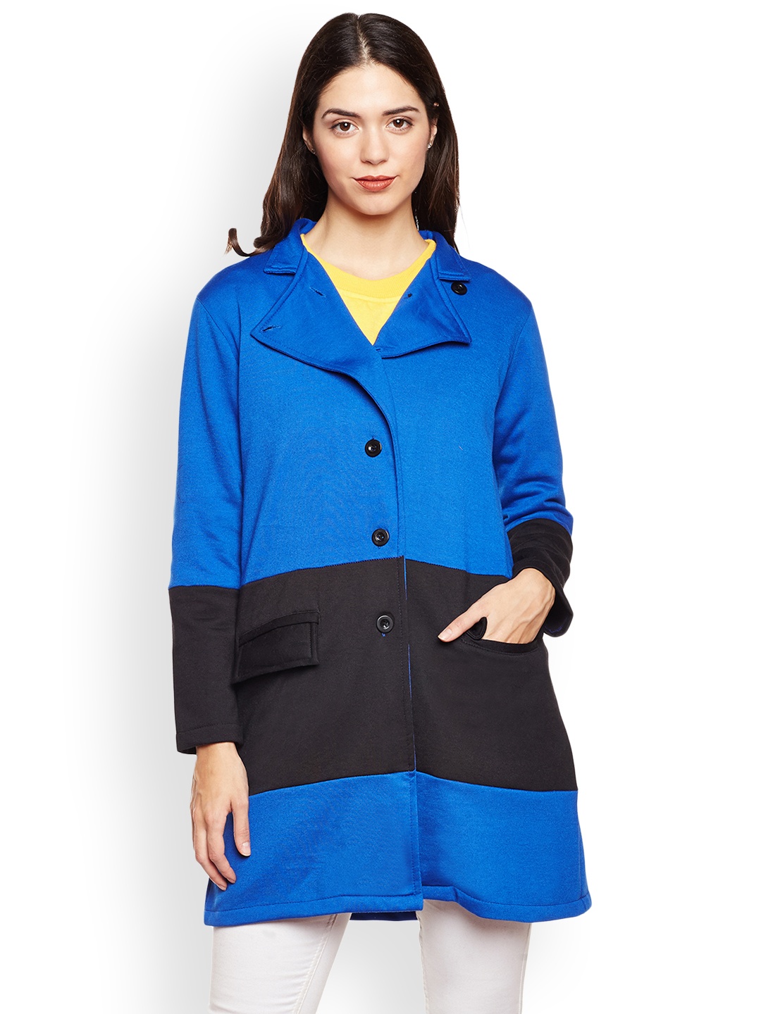 

Belle Fille Women Blue & Black Coat