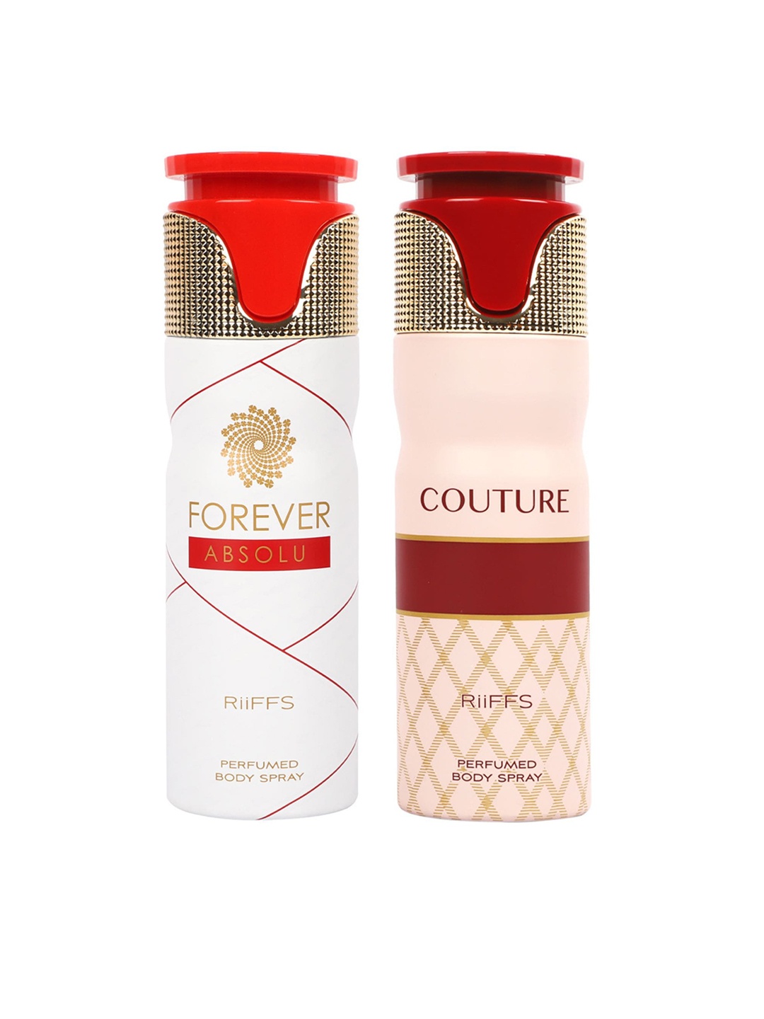 

RIIFFS Set Of 2 Long Lasting Deodorants 200 ml Each - Forever Absolu & Couture, White