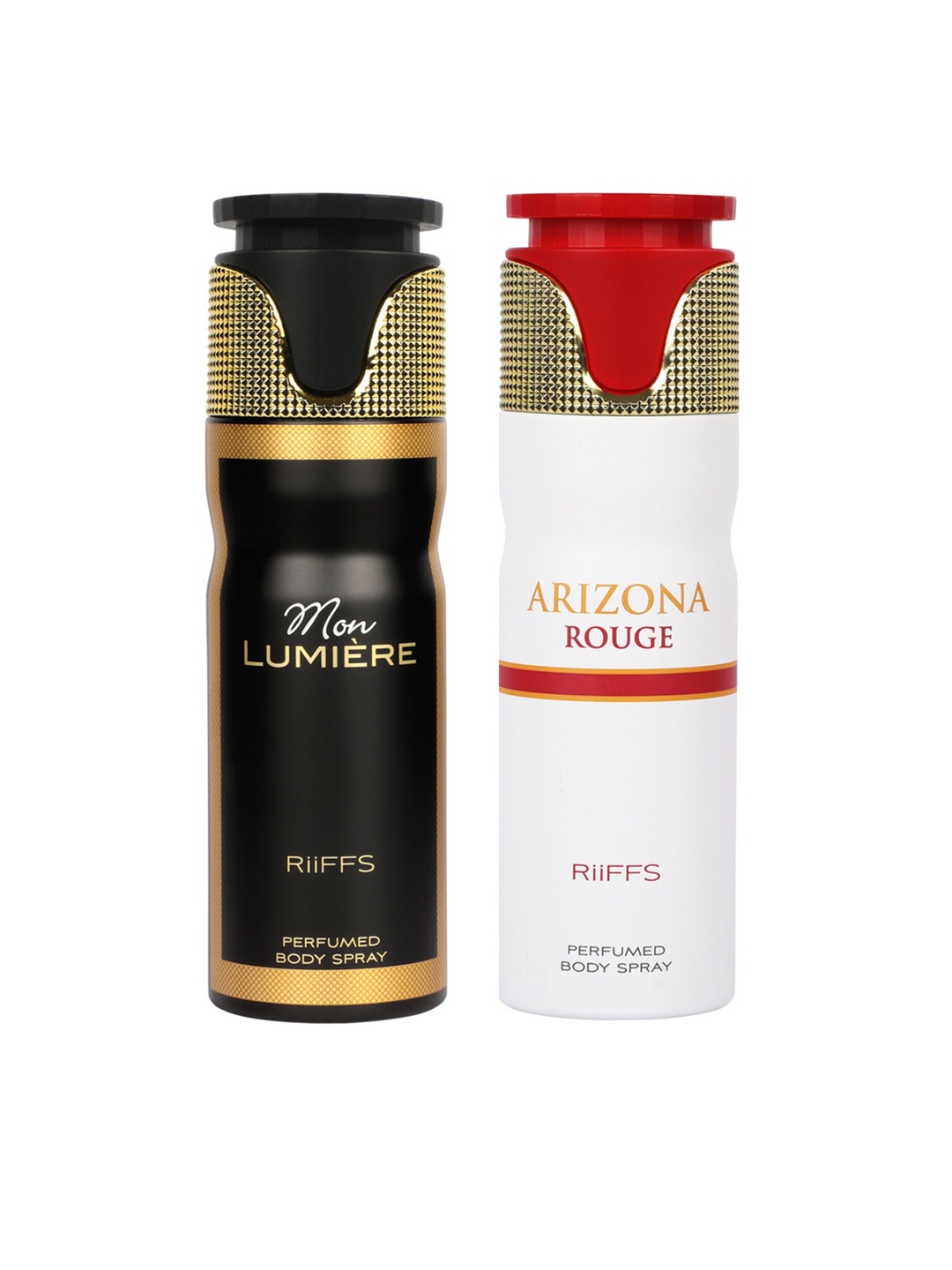 

RIIFFS Women Set of 2 Long Lasting Deodorant 200 ml Each - Mon Lumiere & Arizona Rouge, White