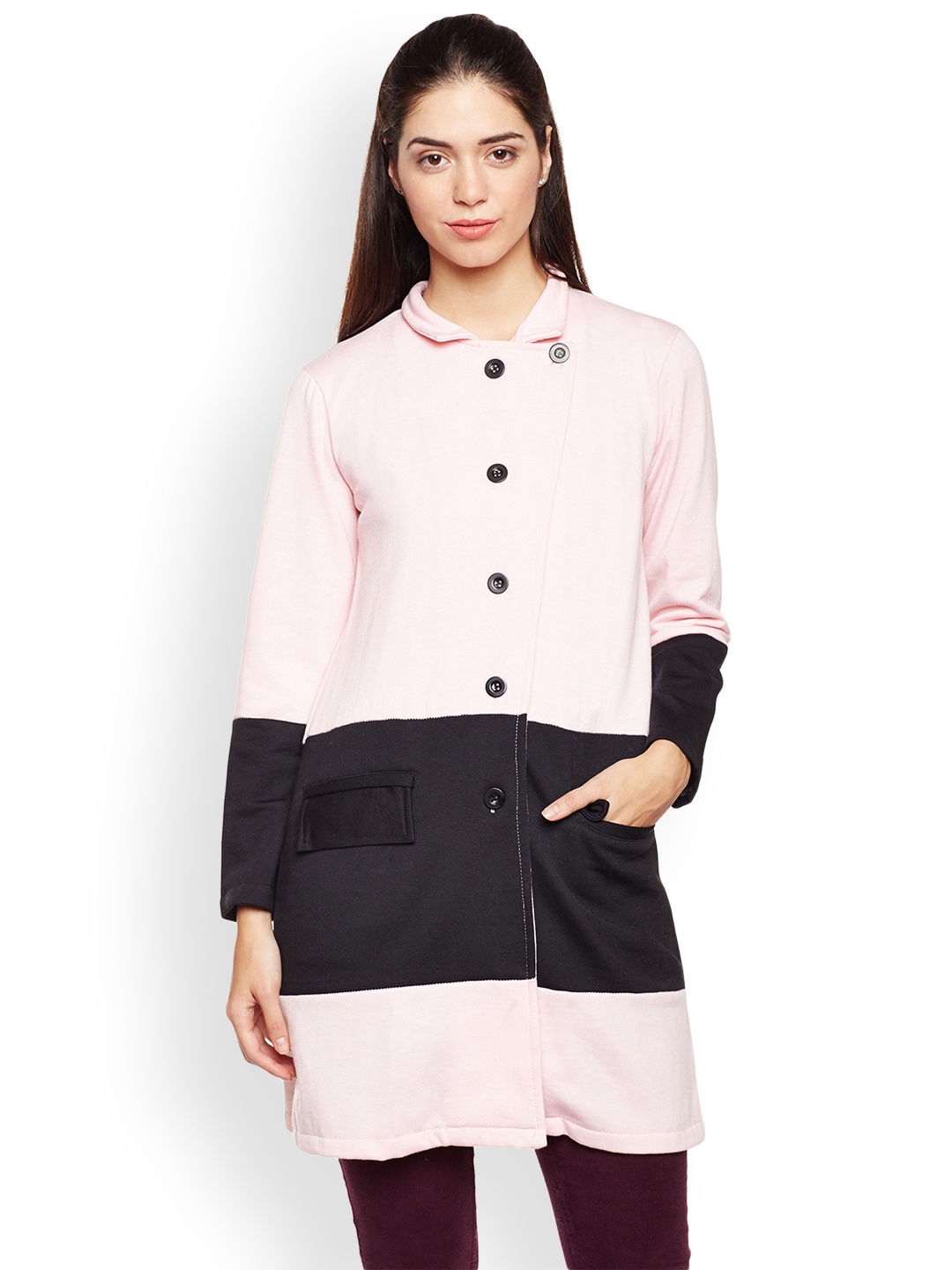 

Belle Fille Women Pink & Black Coat