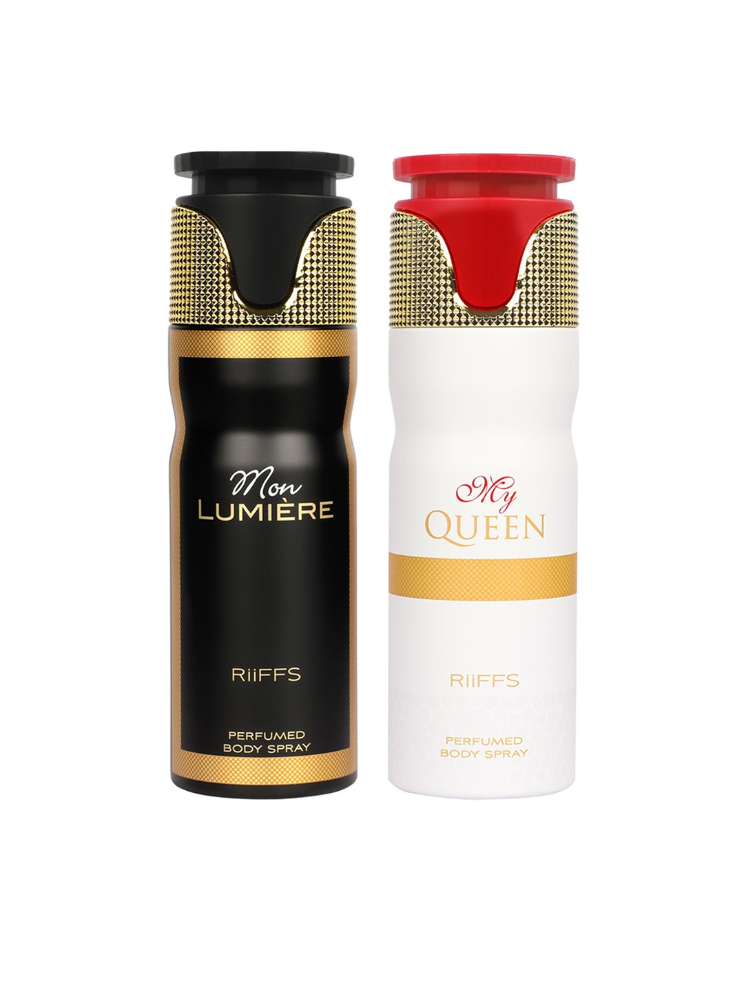 

RIIFFS Women Set Of 2 Long Lasting Deodorants 200 ml Each - Mon Lumiere & My Queen, White