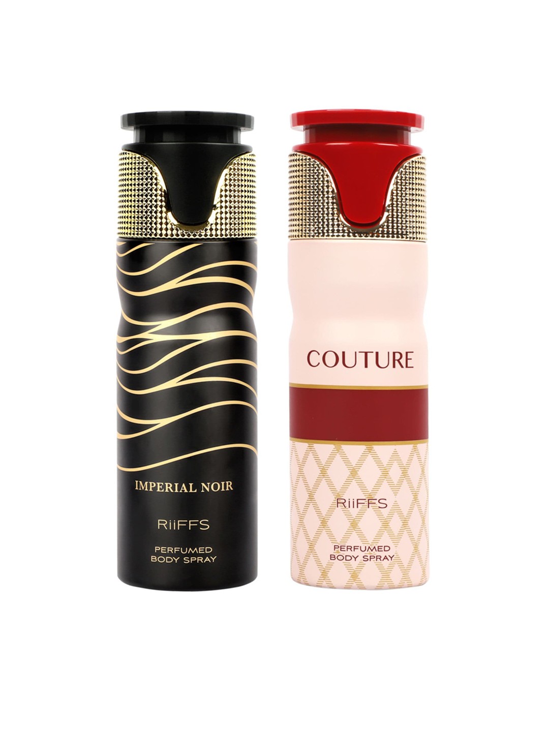 

RIIFFS Set Of 2 Long-Lasting Deodorant 200ml each - Imperial Noir & Couture, Black