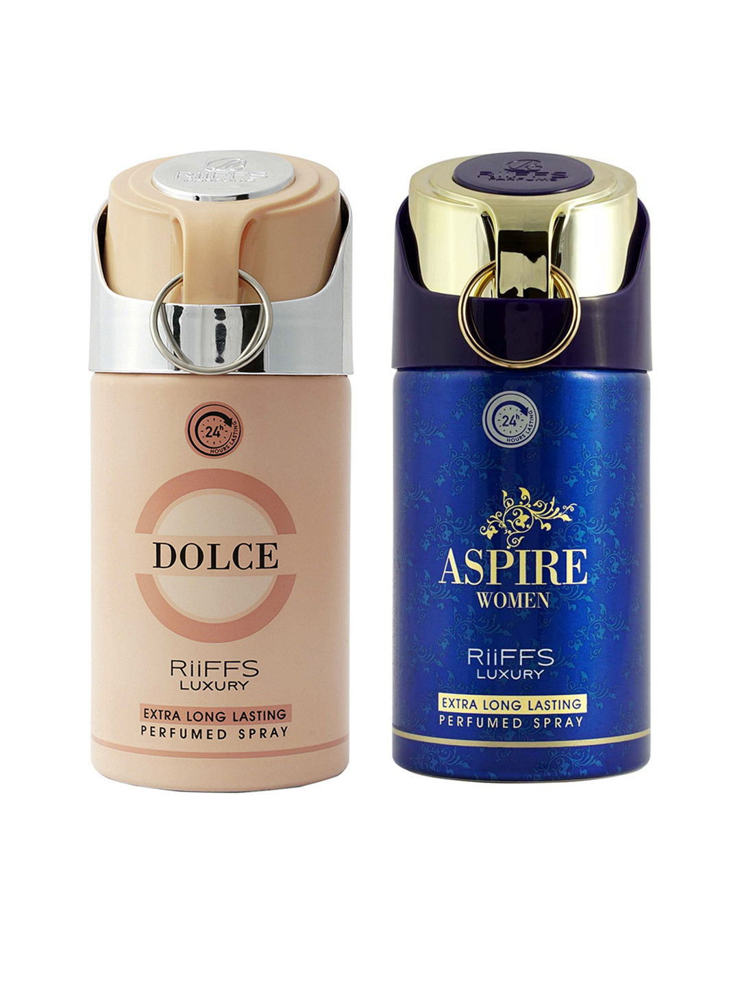 

RIIFFS Women Set of 2 Long Lasting Deodorants 250 ml Each - Dolce & Aspire, Blue