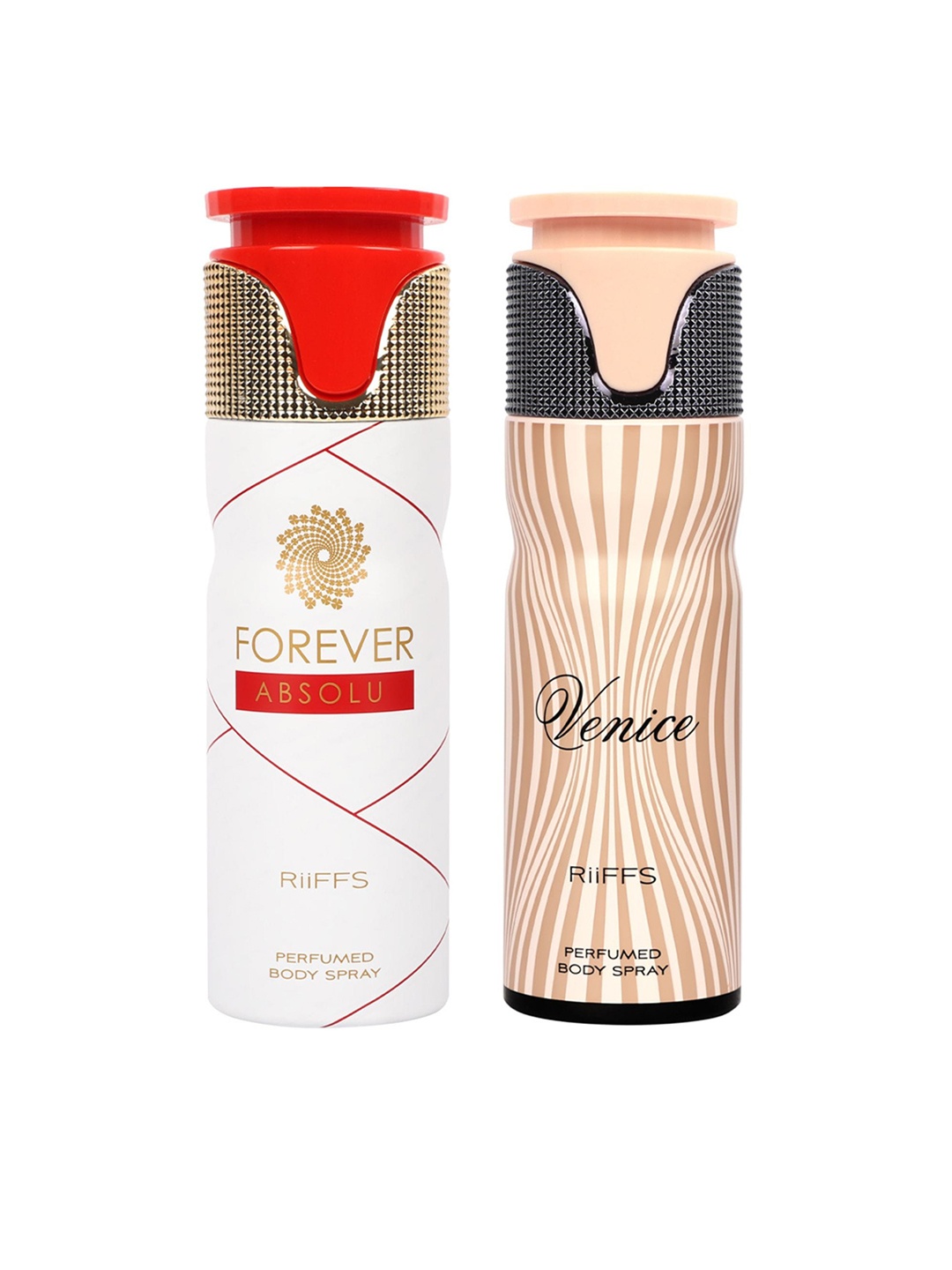 

RIIFFS Set of 2 Long Lasting Deodorants 200 ml Each - Forever Absolu & Venice, White