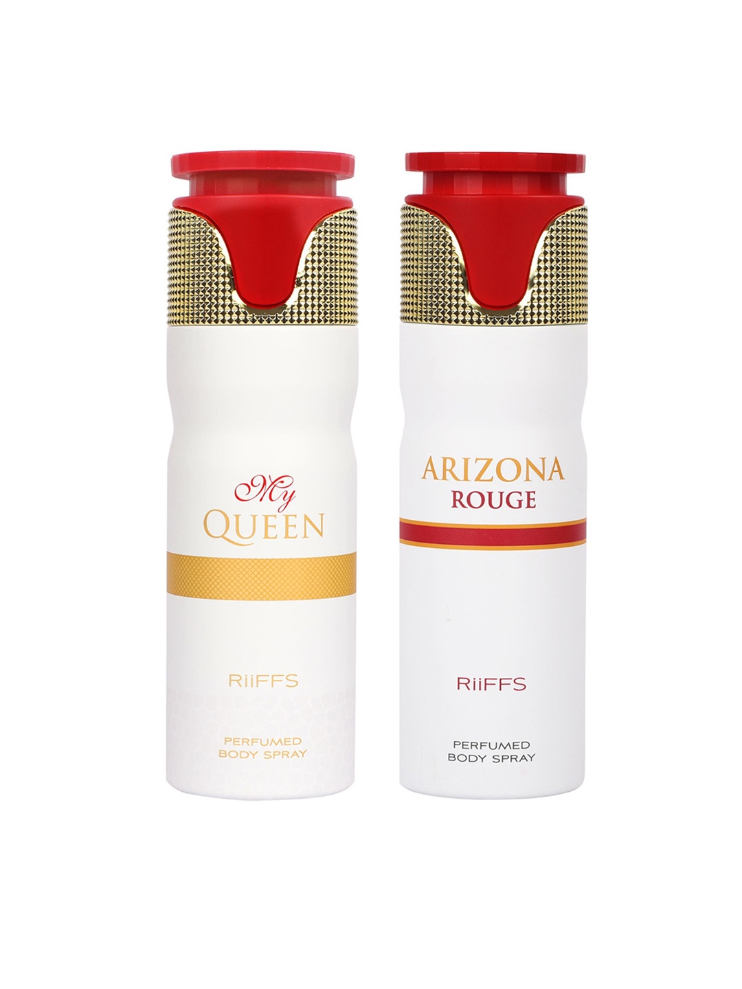 

RIIFFS Women Set Of 2 Long Lasting Deodorant 200ml Each - My Queen & Arizona Rouge, White