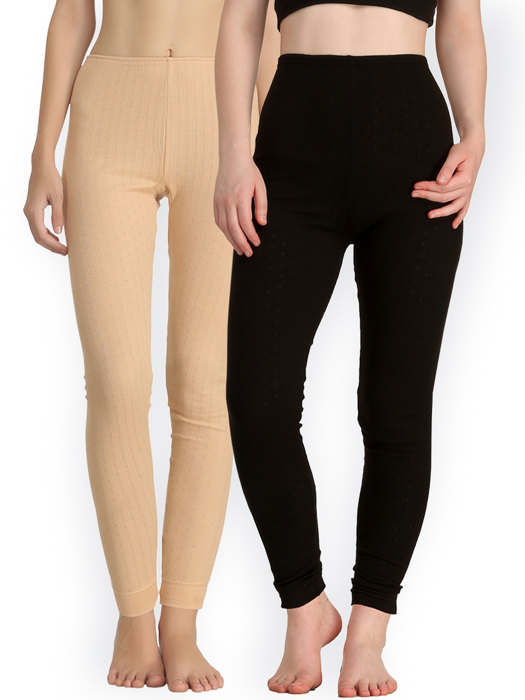 

Kanvin Women Pack of 2 Thermal Bottoms, Beige
