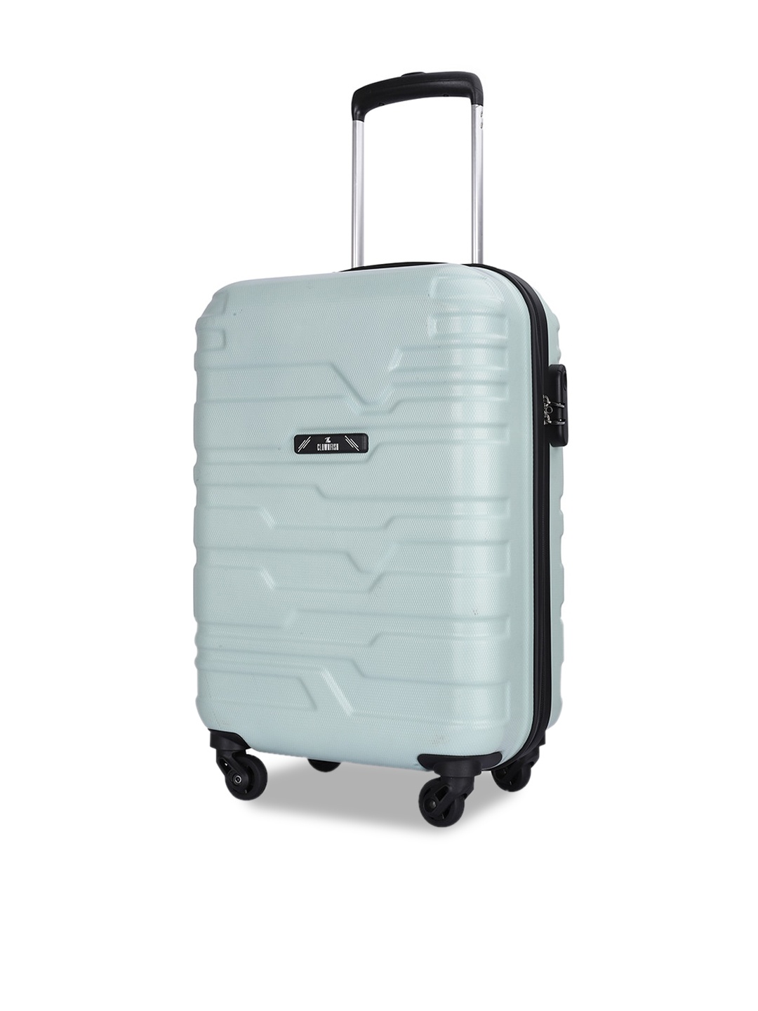 

THE CLOWNFISH Textured Hard-Sided Compression Straps Medium Suitcase, Green