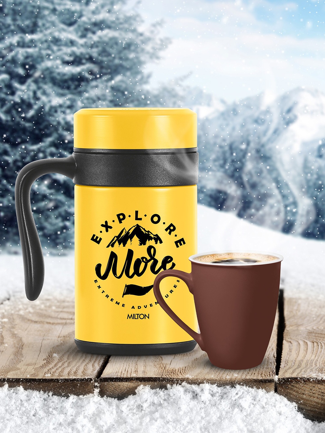 

Milton Cosmic 500 Yellow Thermosteel Mug 440 ml