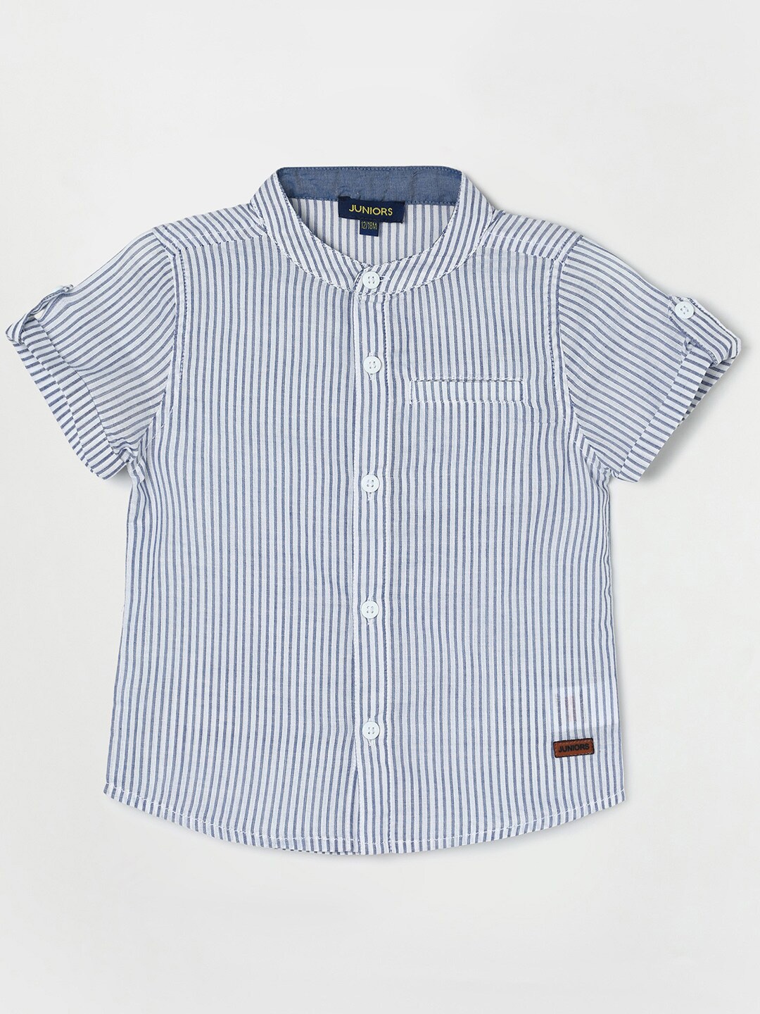 

Juniors by Lifestyle Boys Bengal Striped Pure Cotton Casual Shirt, Blue